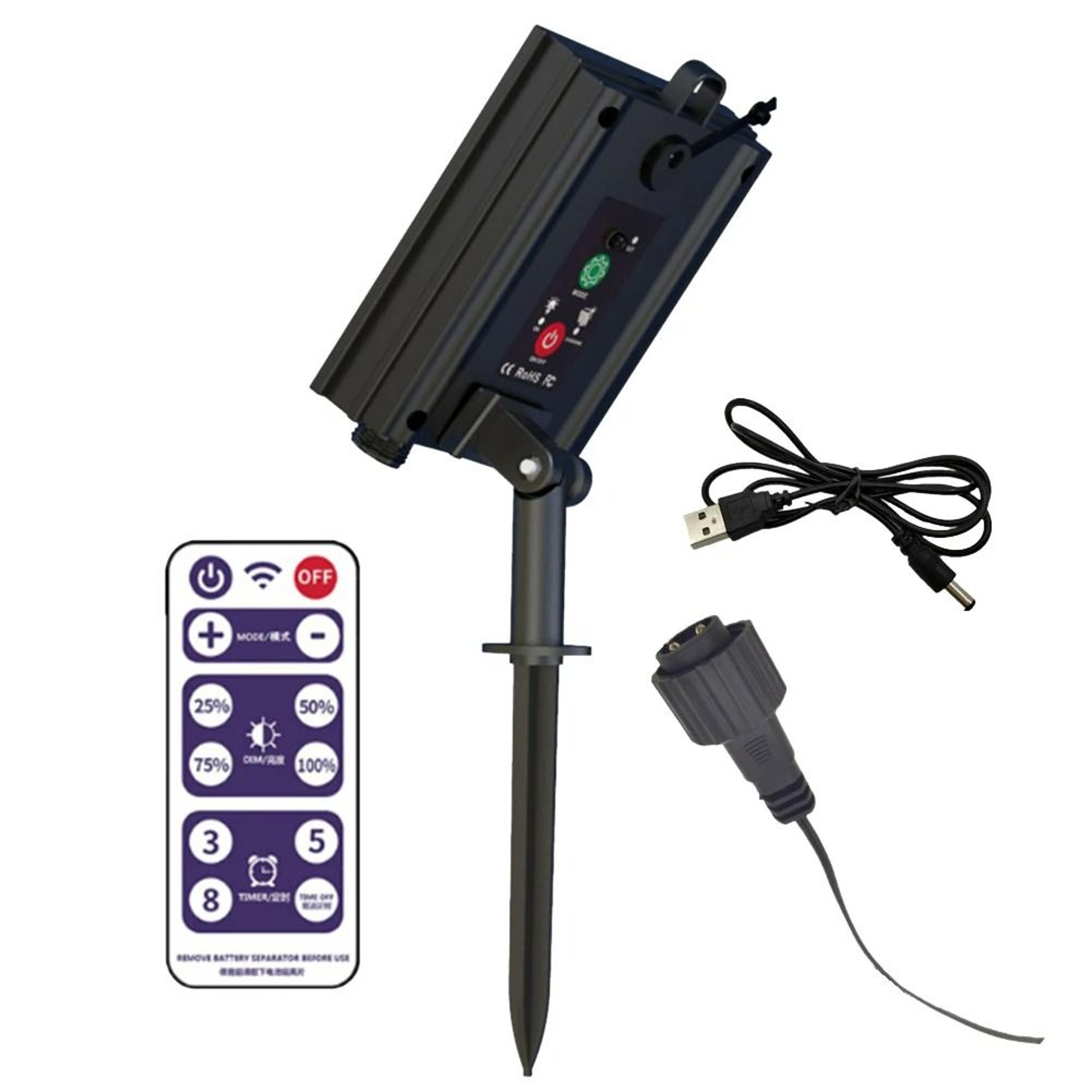 Solar LED String Light Control Box With Remote 4