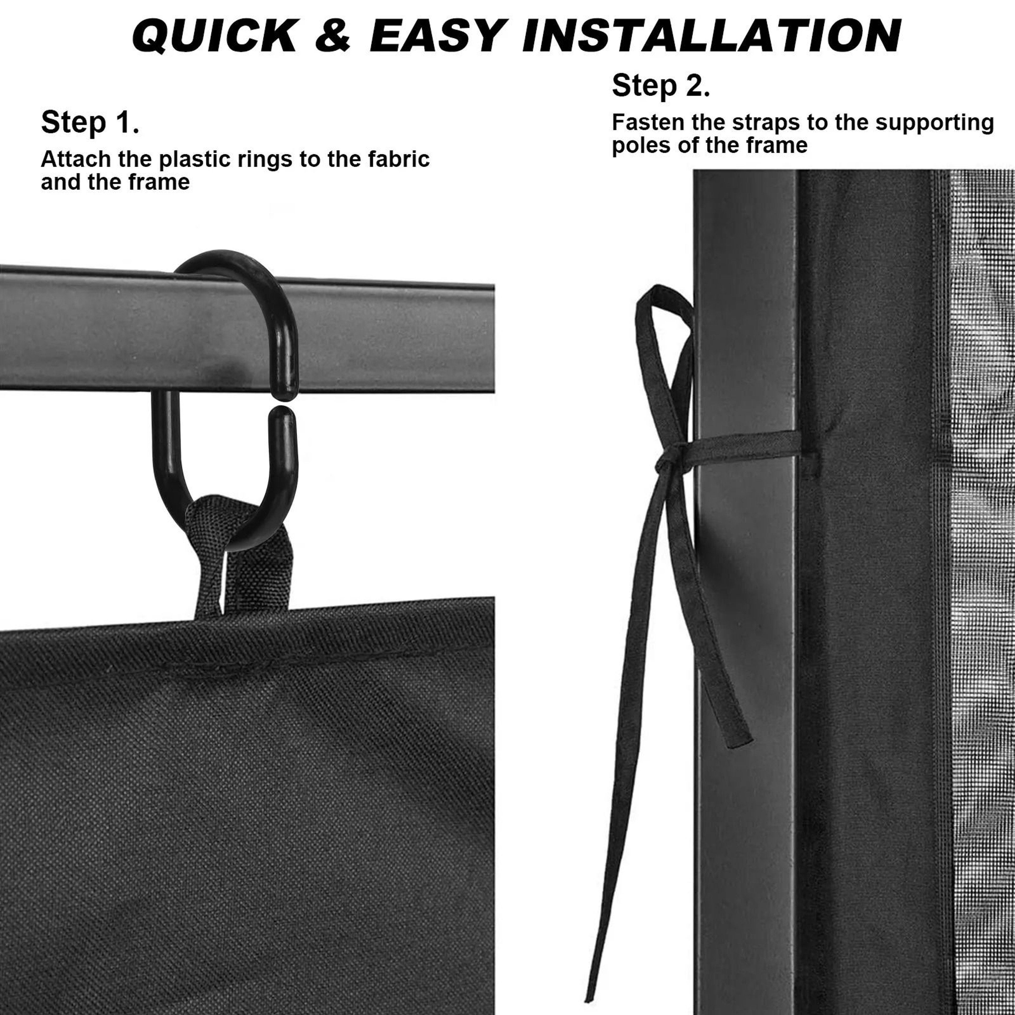 Zippered Gazebo Replacement Mosquito Net Curtains 5