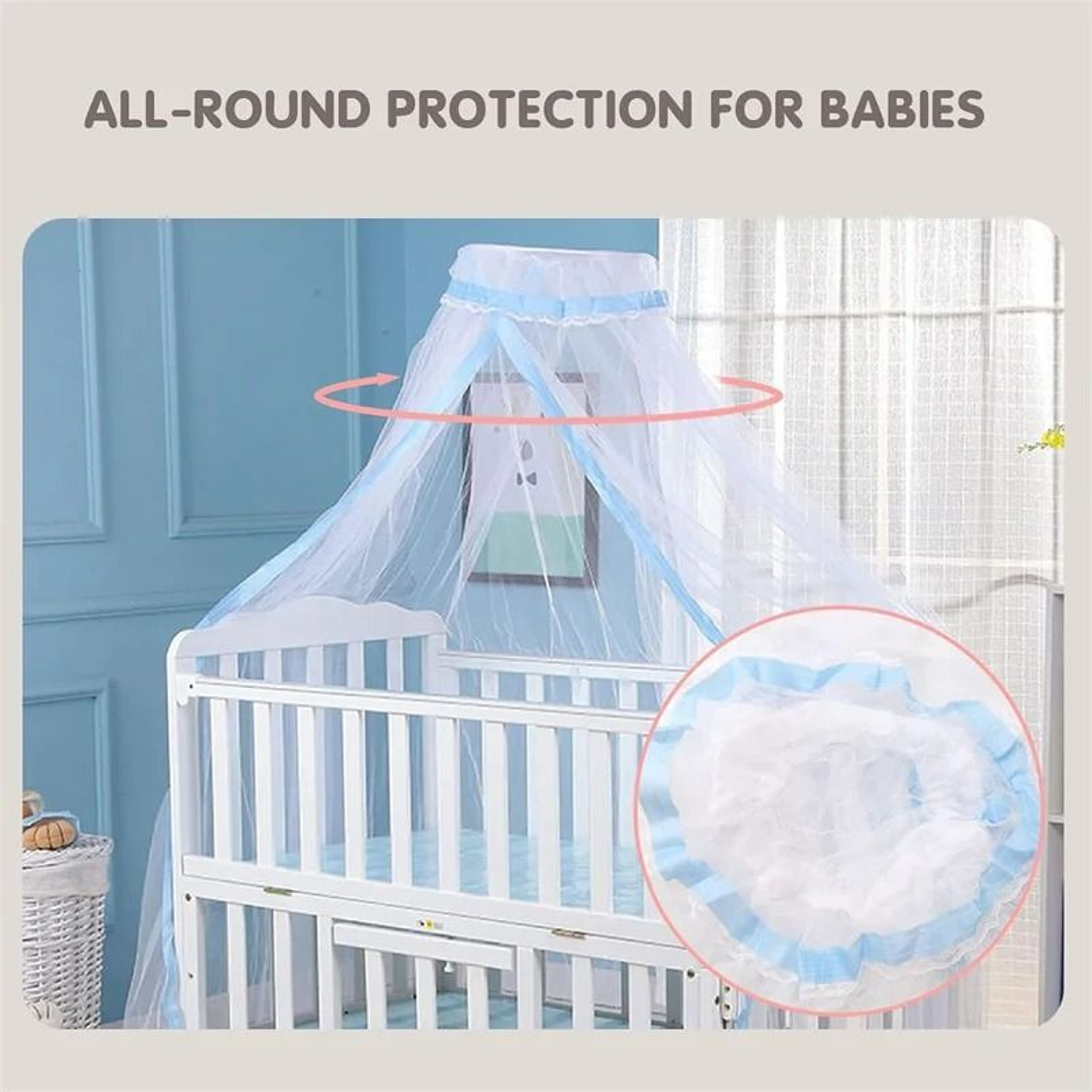 Foldable Baby Crib Mosquito Net Canopy 1