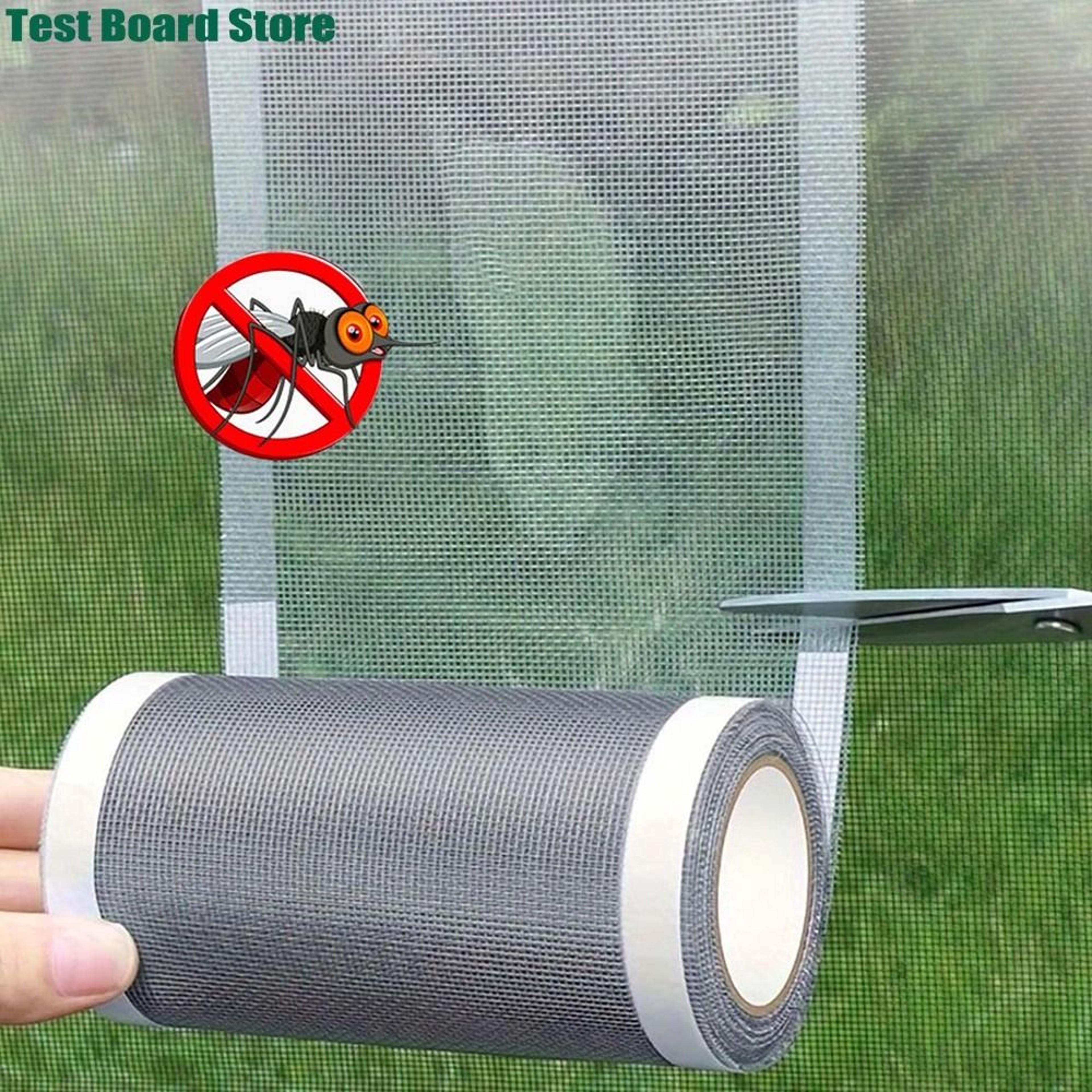 Cuttable Plastic Window Screen Repair Tape Roll 1