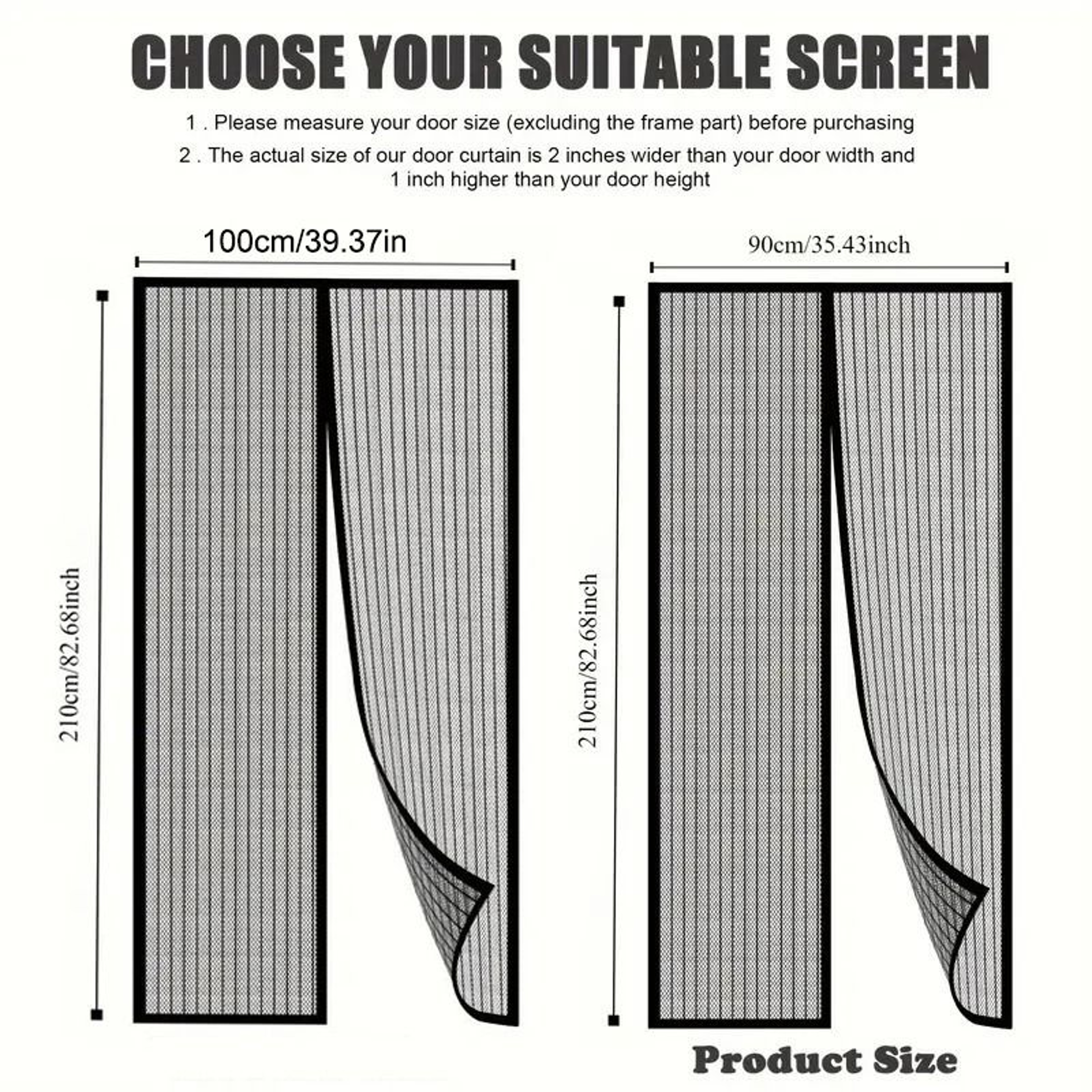 Easy Install Self Closing Magnetic Insect Door Screen 7