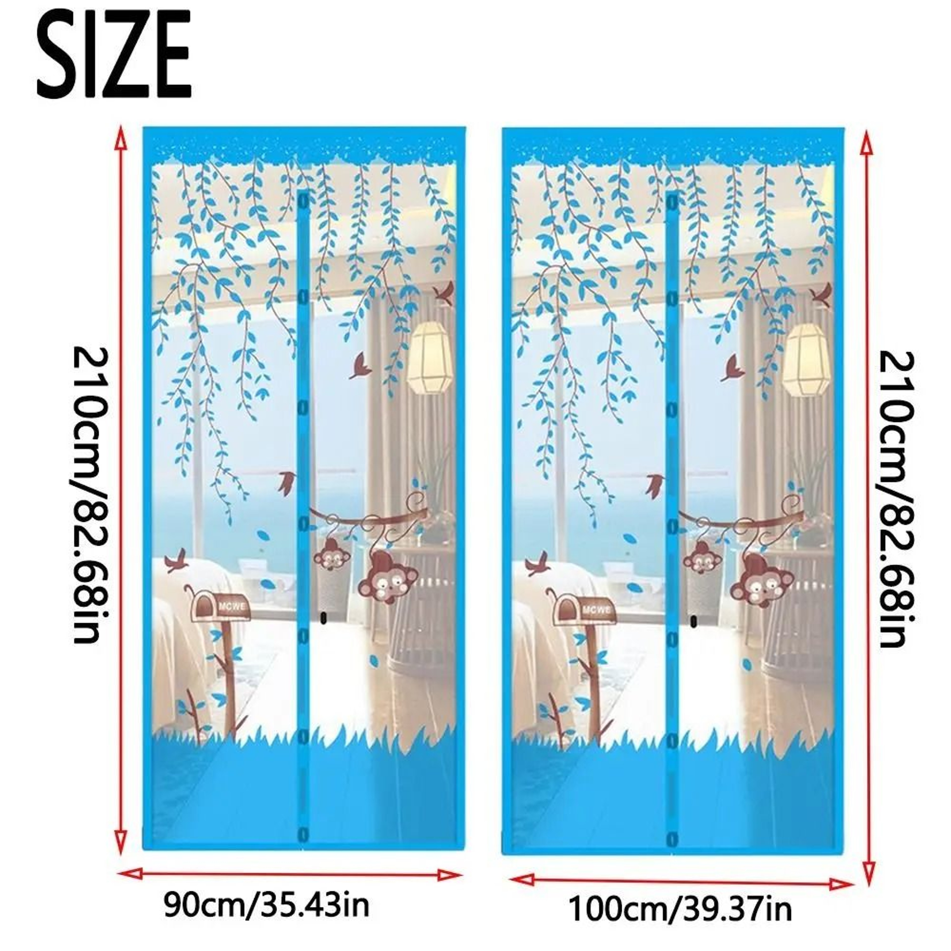 Cartoon Magnetic Screen Door With Automatic Closure 6