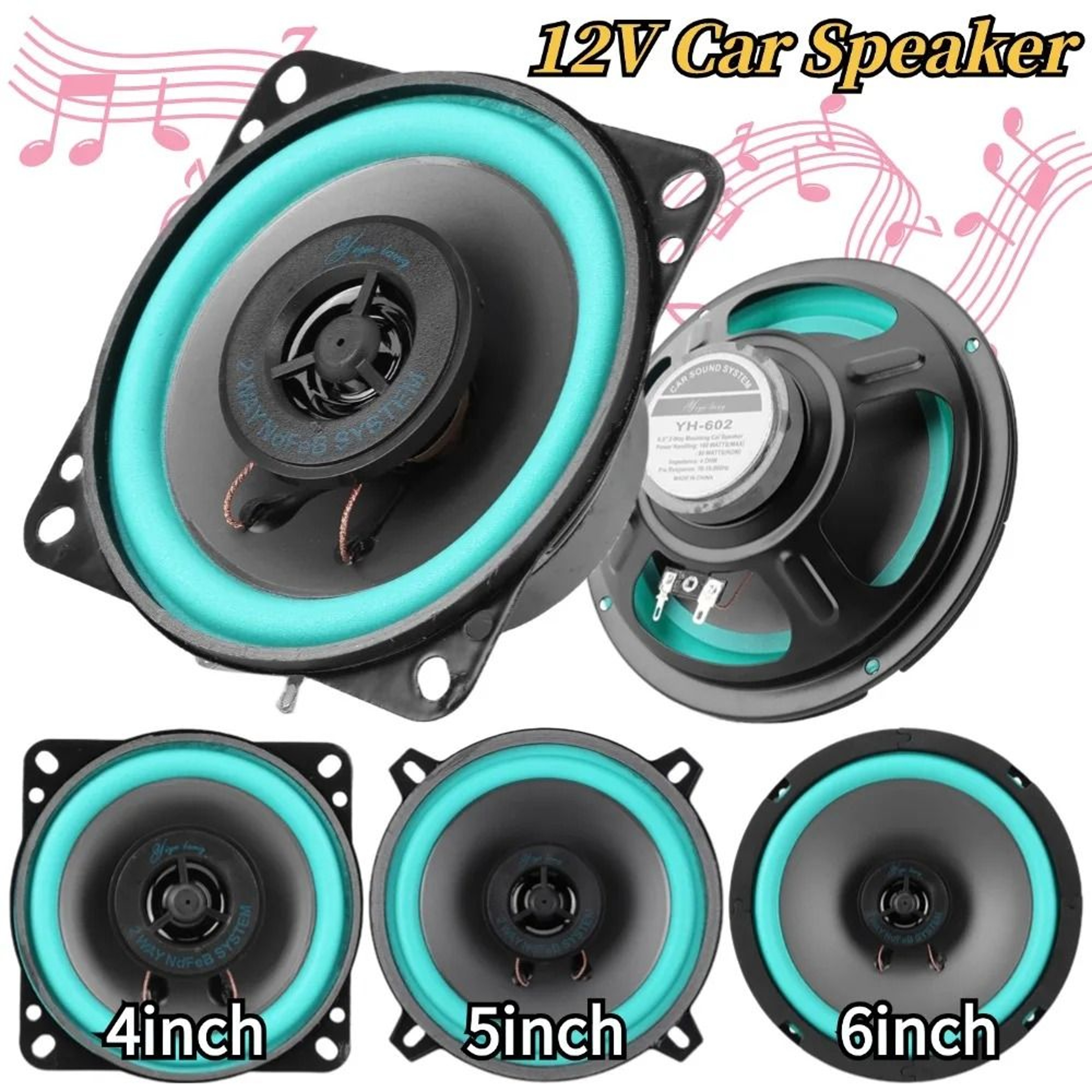 Universal Full Range Coaxial Car Speakers 1