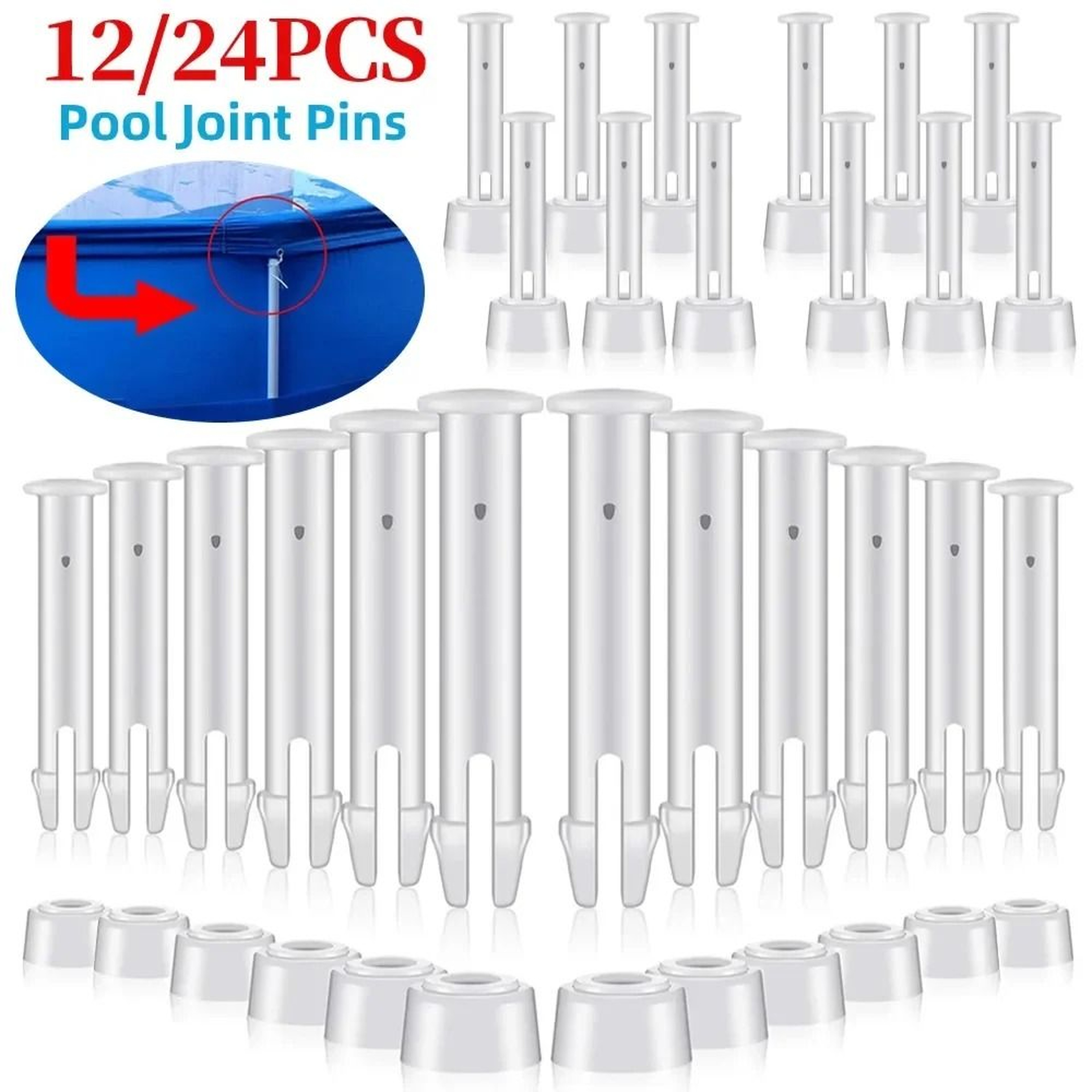 Replacement Pool Joint Pins With Rubber Seals 0