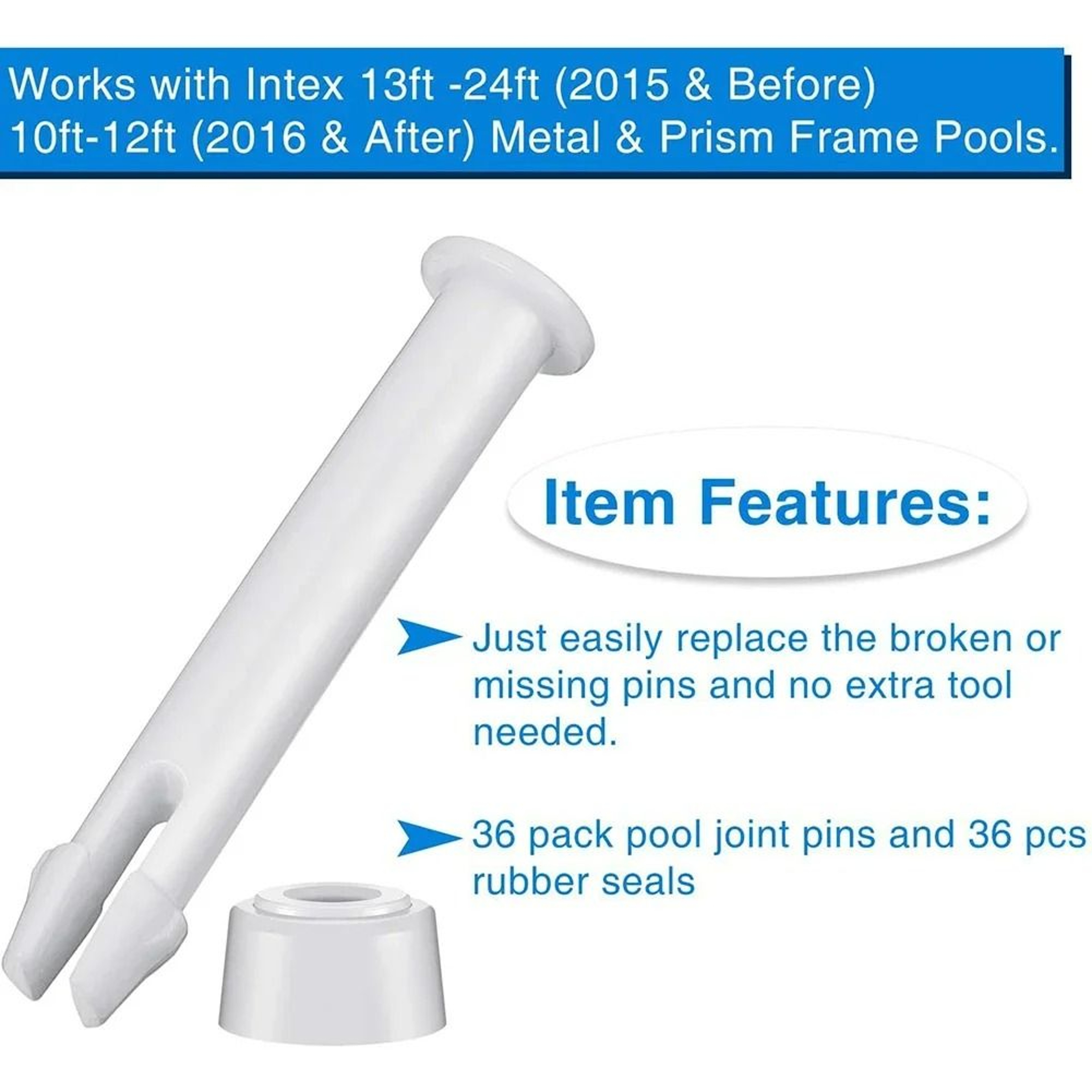 Replacement Pool Joint Pins With Rubber Seals 2