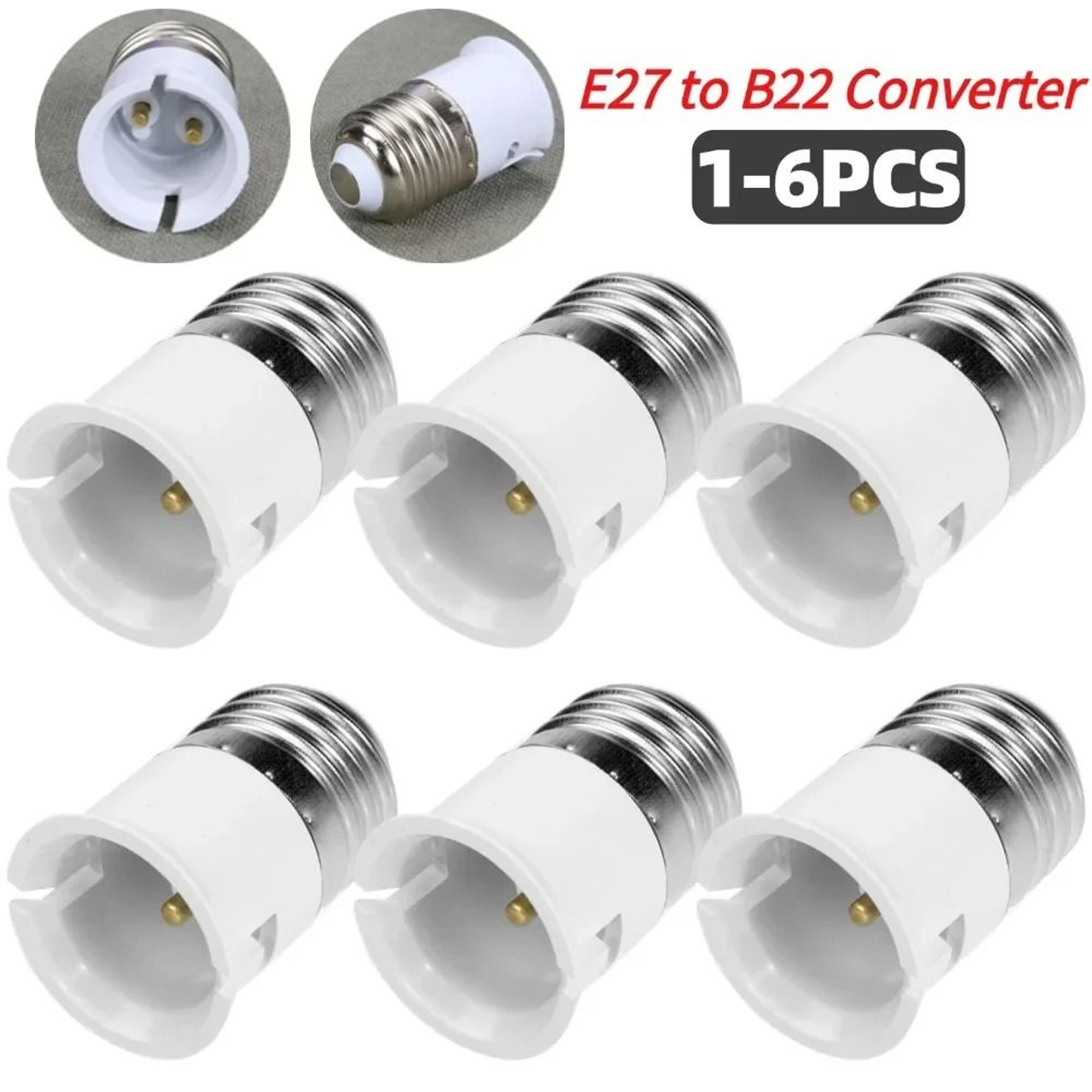E27 Screw To B22 Bayonet Bulb Socket Adapter 0