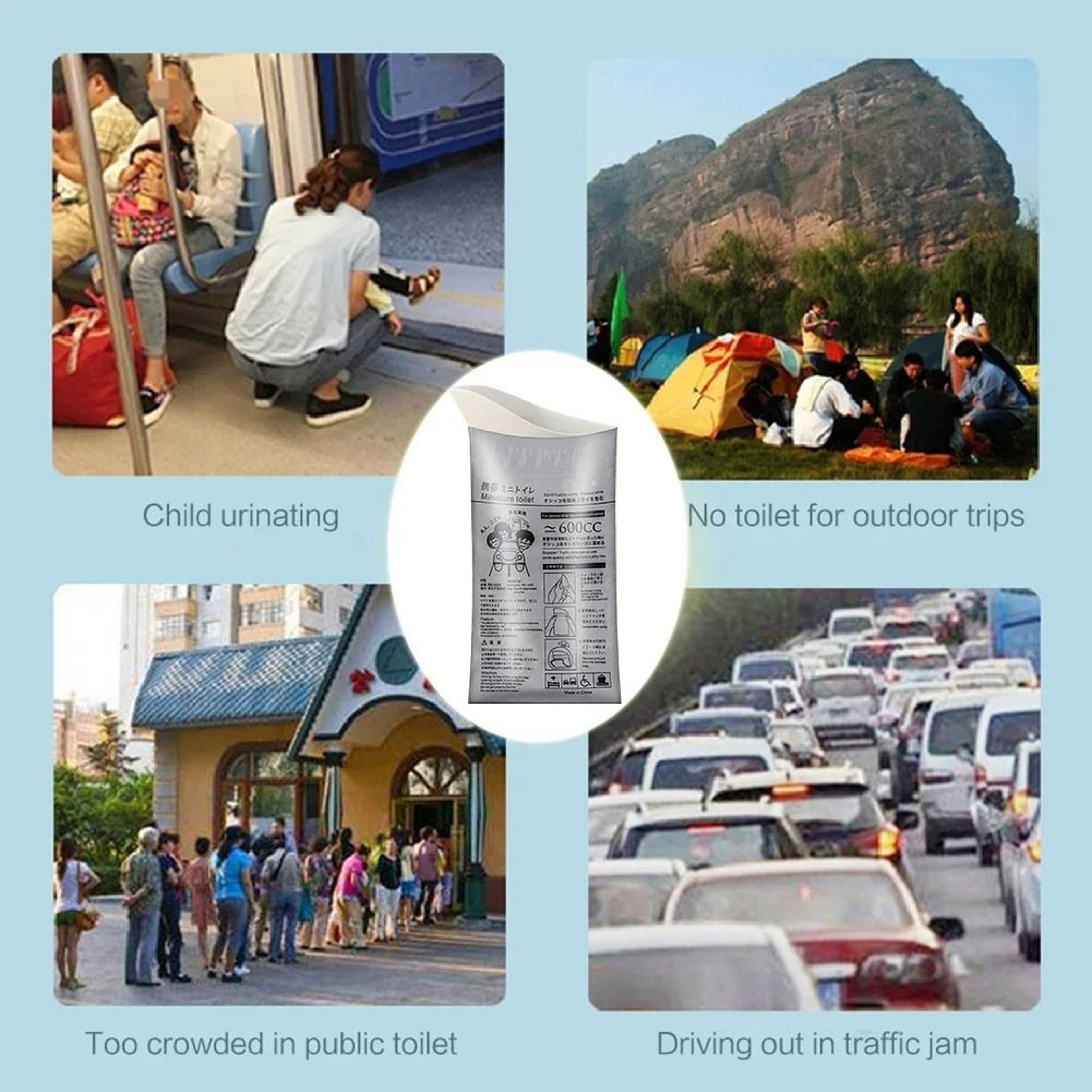 600ml Disposable Emergency Urine Bags 4
