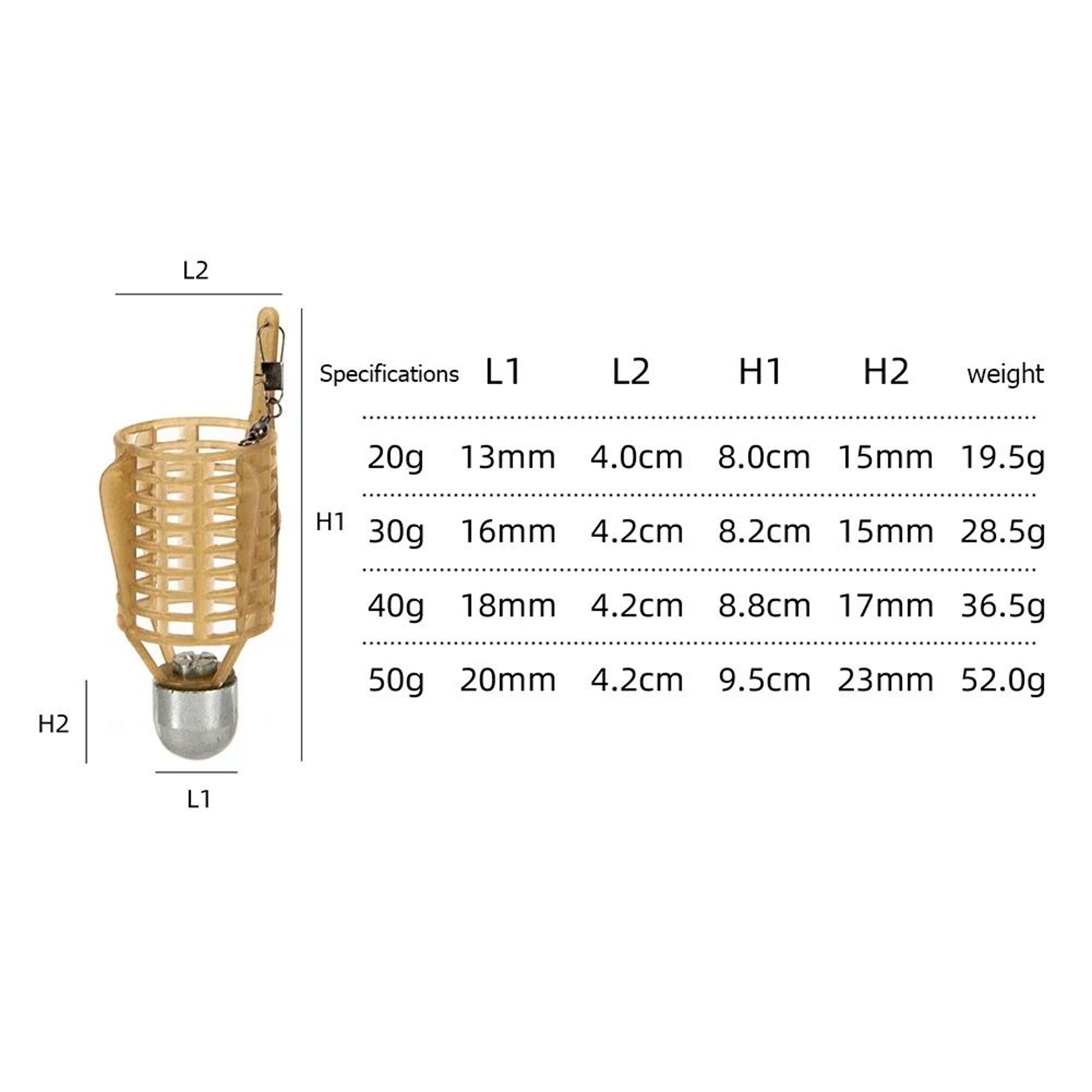 Weighted Carp Fishing Bait Feeder Basket 6