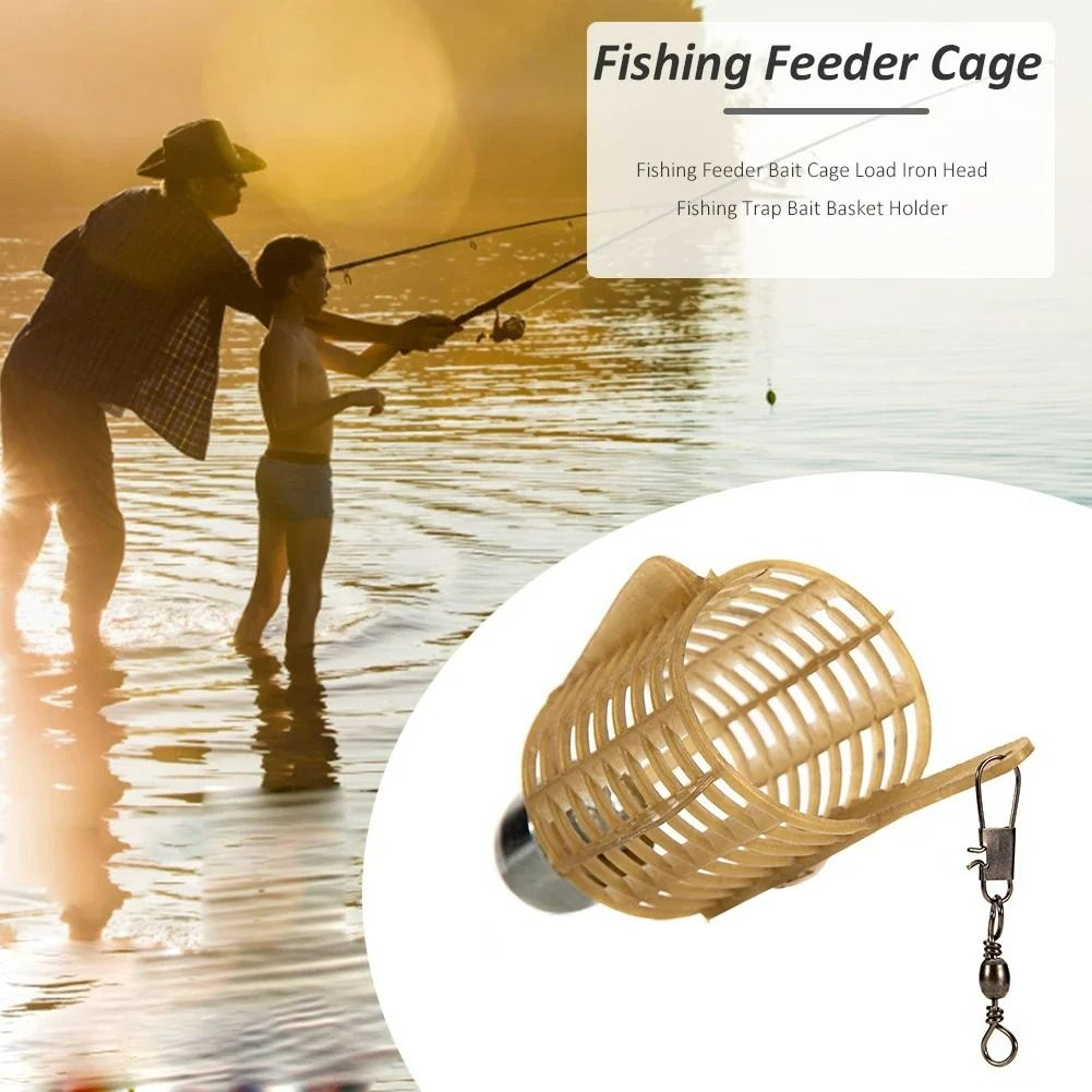 Weighted Carp Fishing Bait Feeder Basket 2