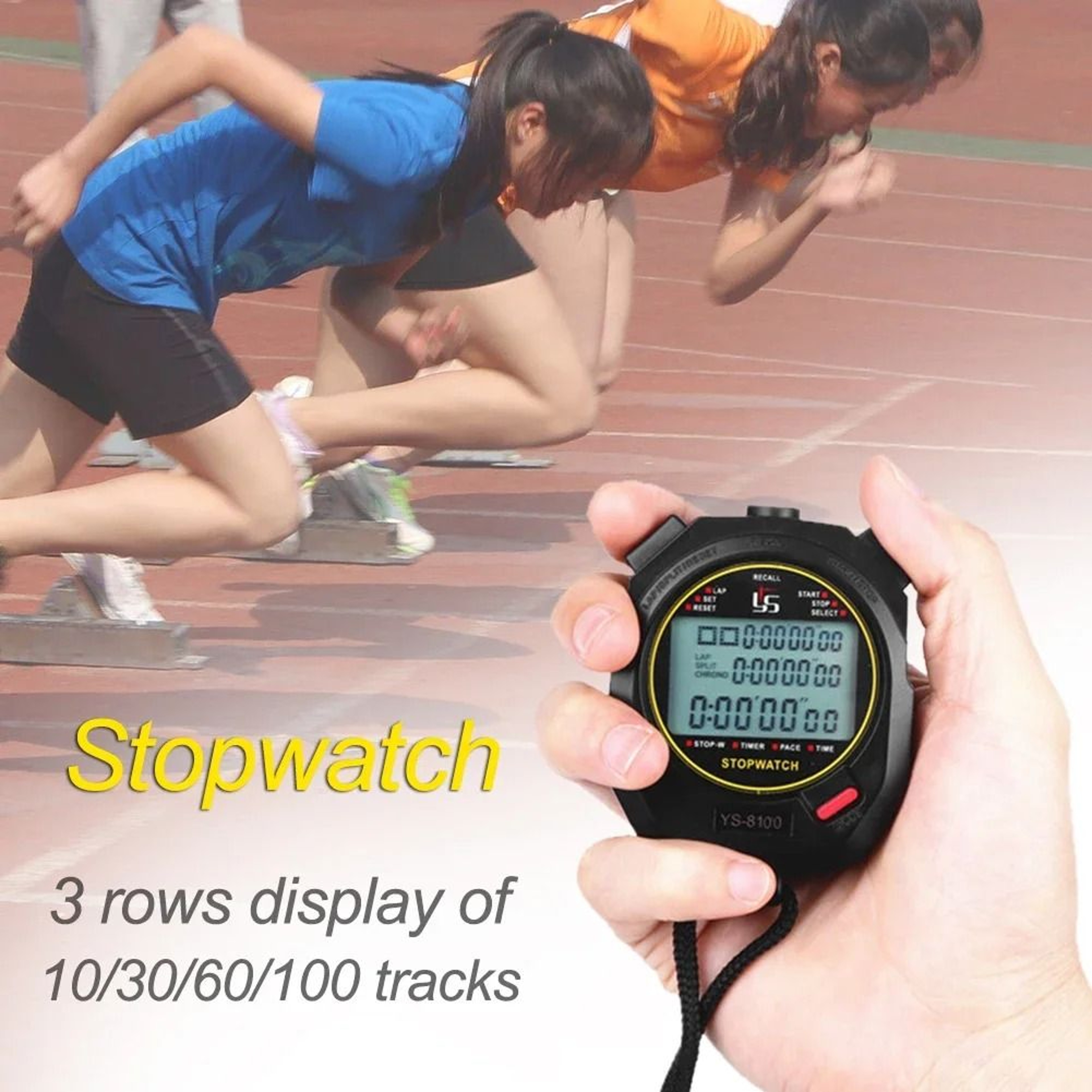 Portable Digital Sports Stopwatch Timer 1