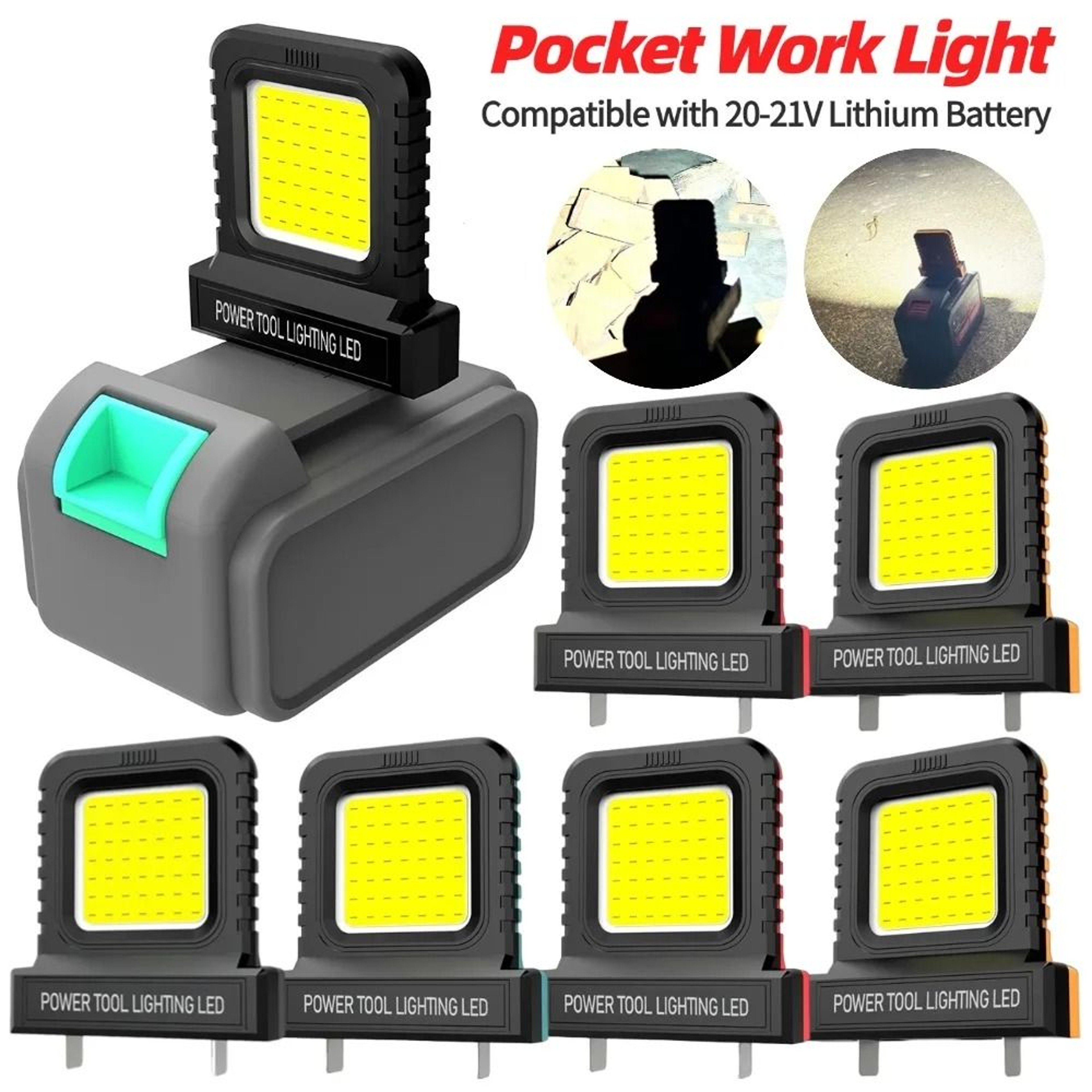 Portable LED Work Light For 20V And 21V Tool Batteries 0