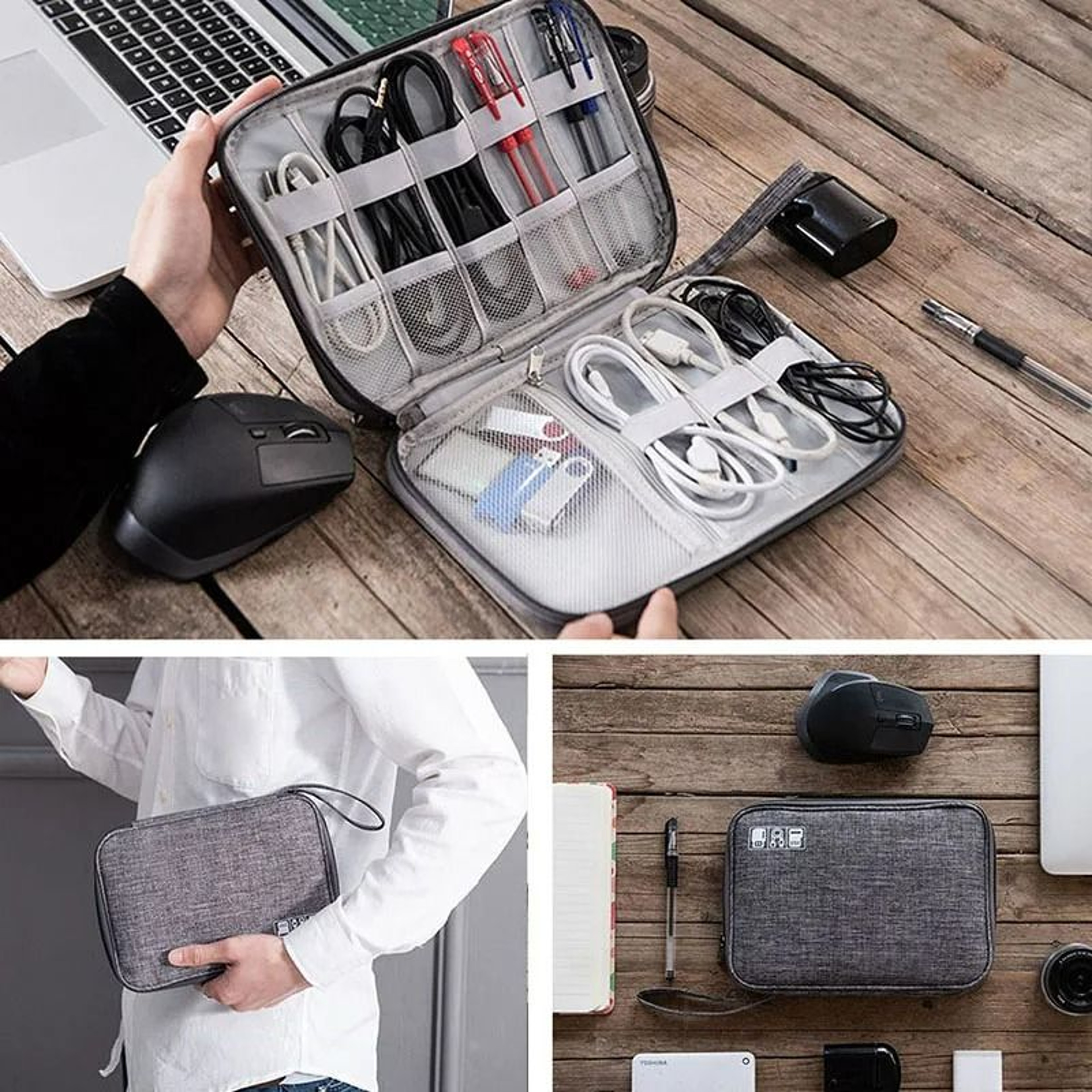 Compact Electronics And Charger Travel Storage Bag 6