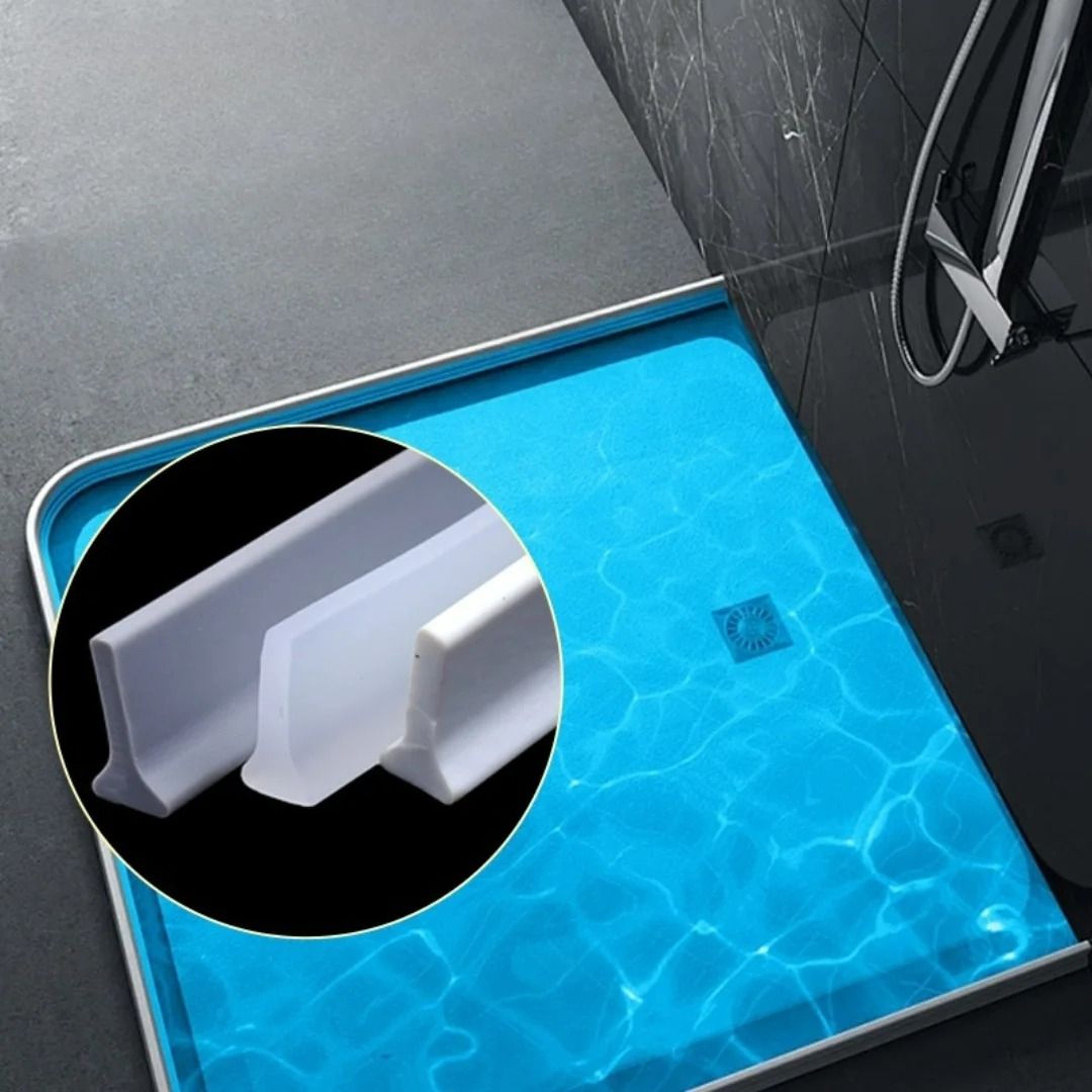 Flexible Silicone Shower Water Barrier Strip 4