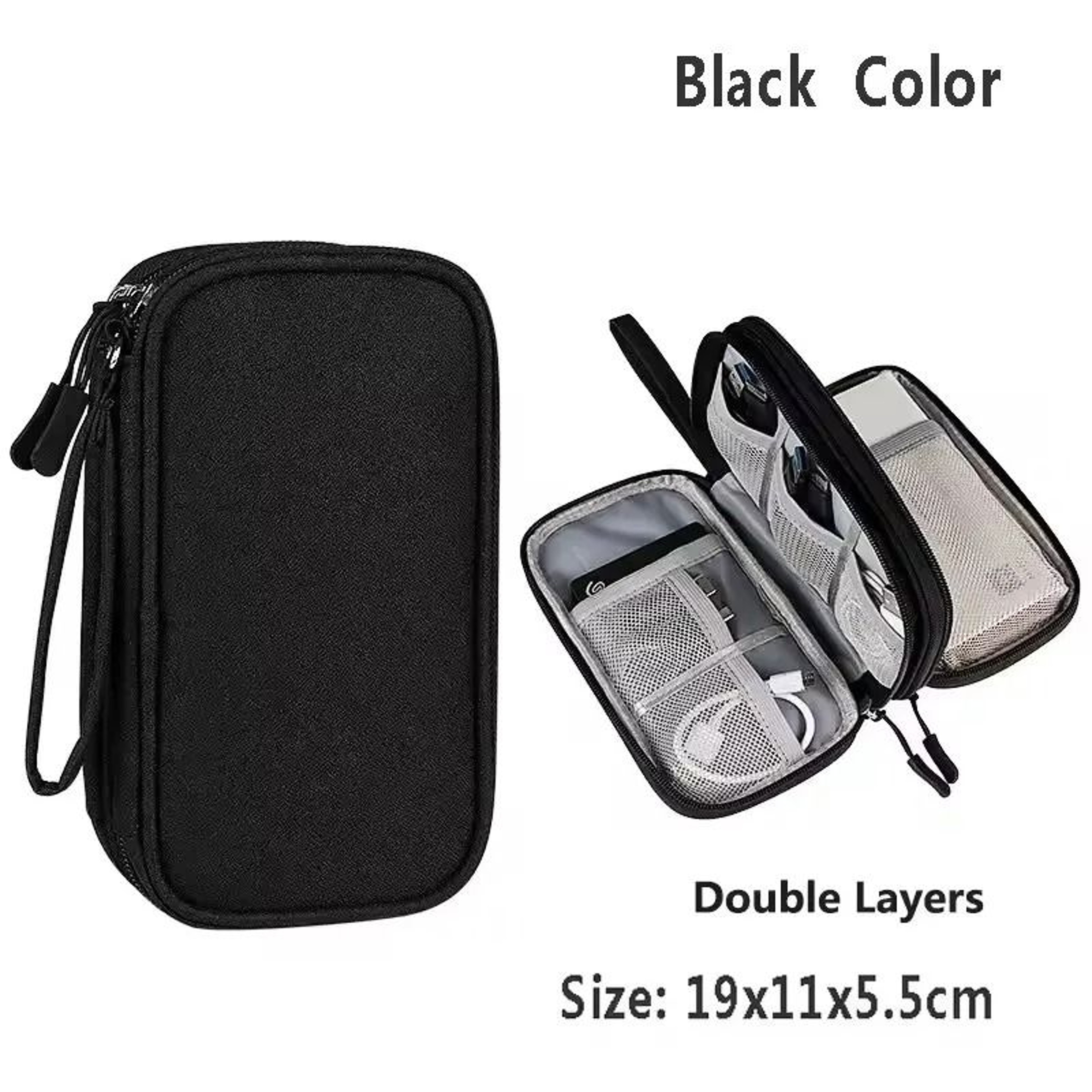 Double Layer Waterproof Travel Cable Organizer Bag 13