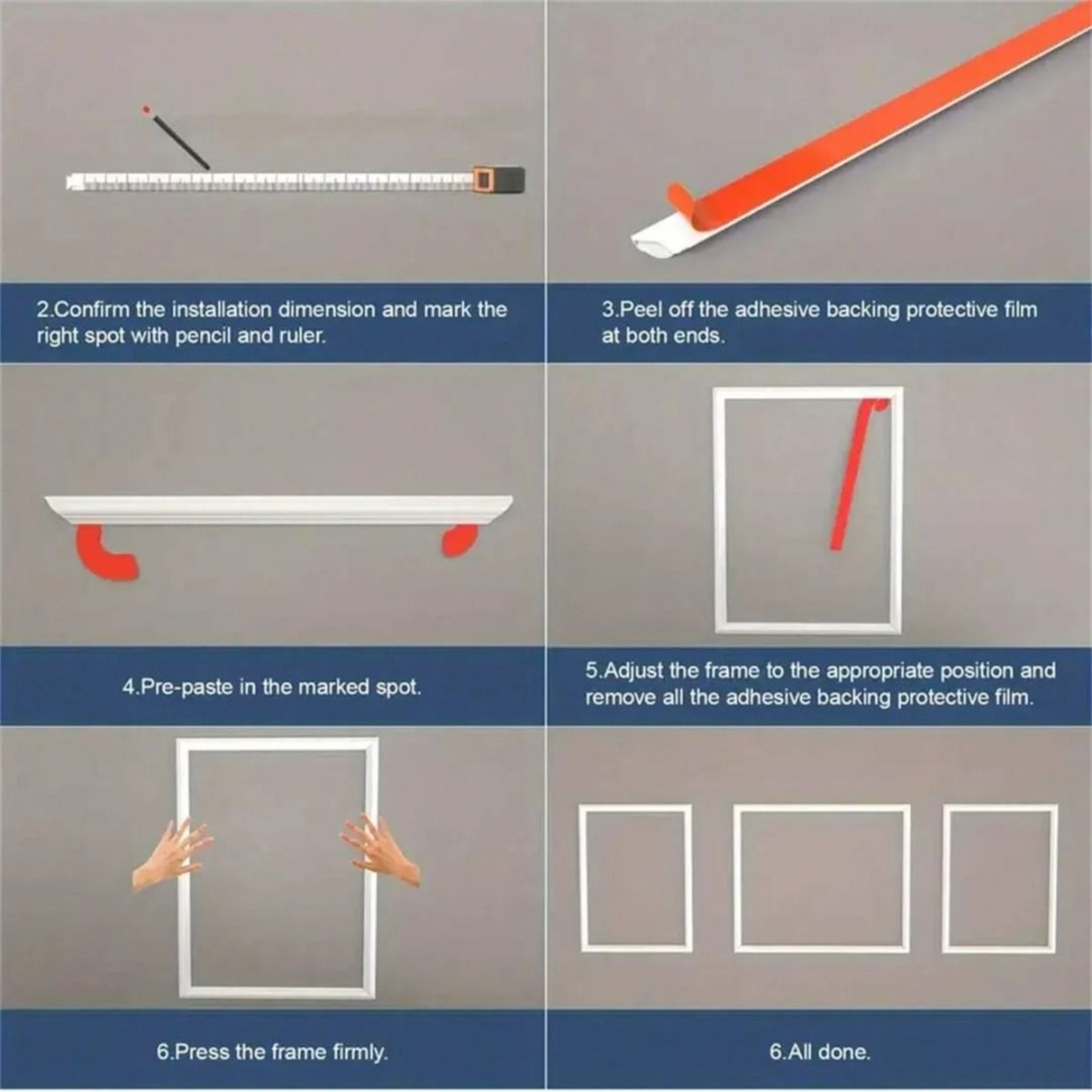 Flexible 3D Peel And Stick Wall Molding Trim 5
