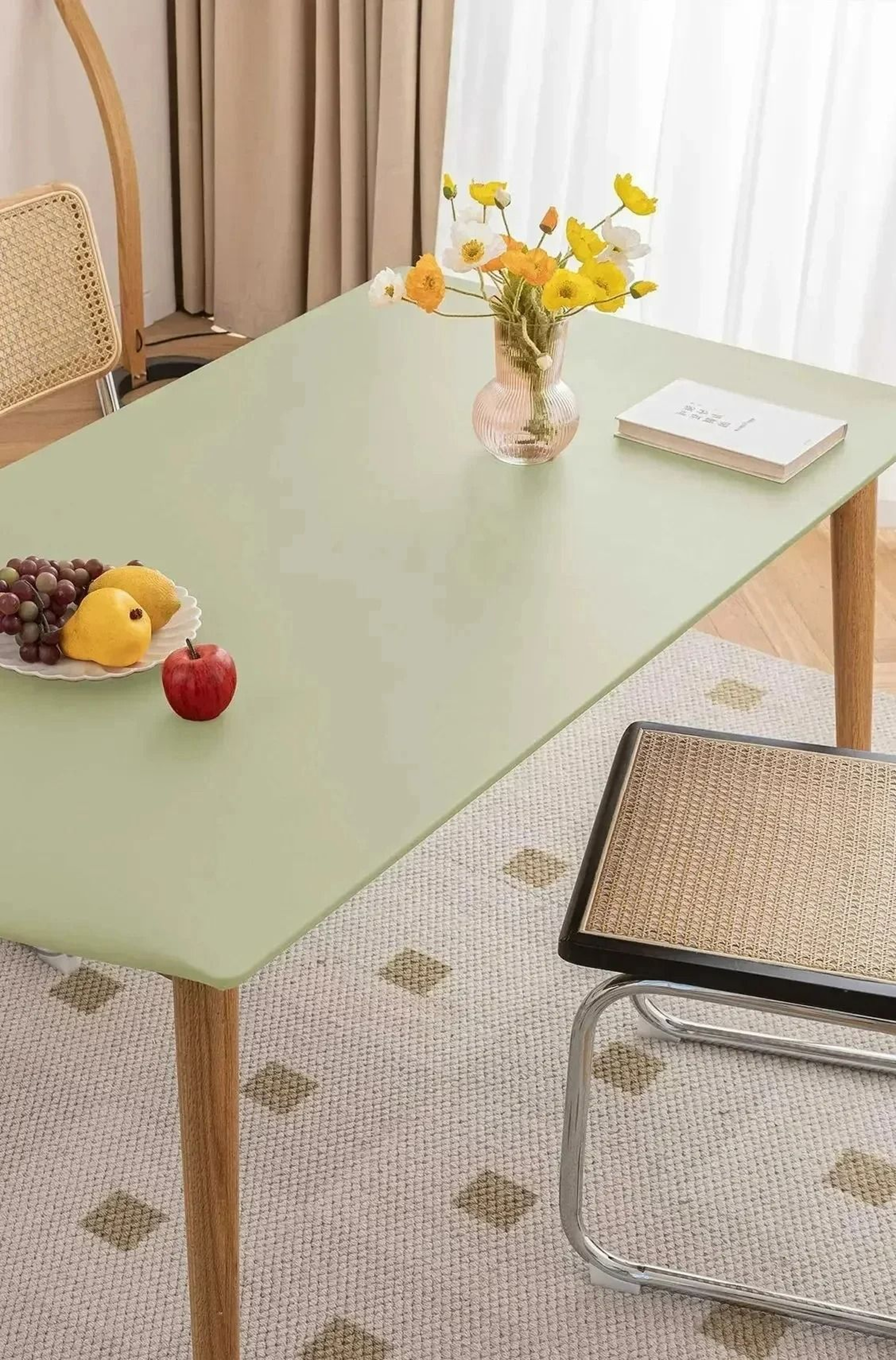 Waterproof Elastic Leather Table Cover Protector 8