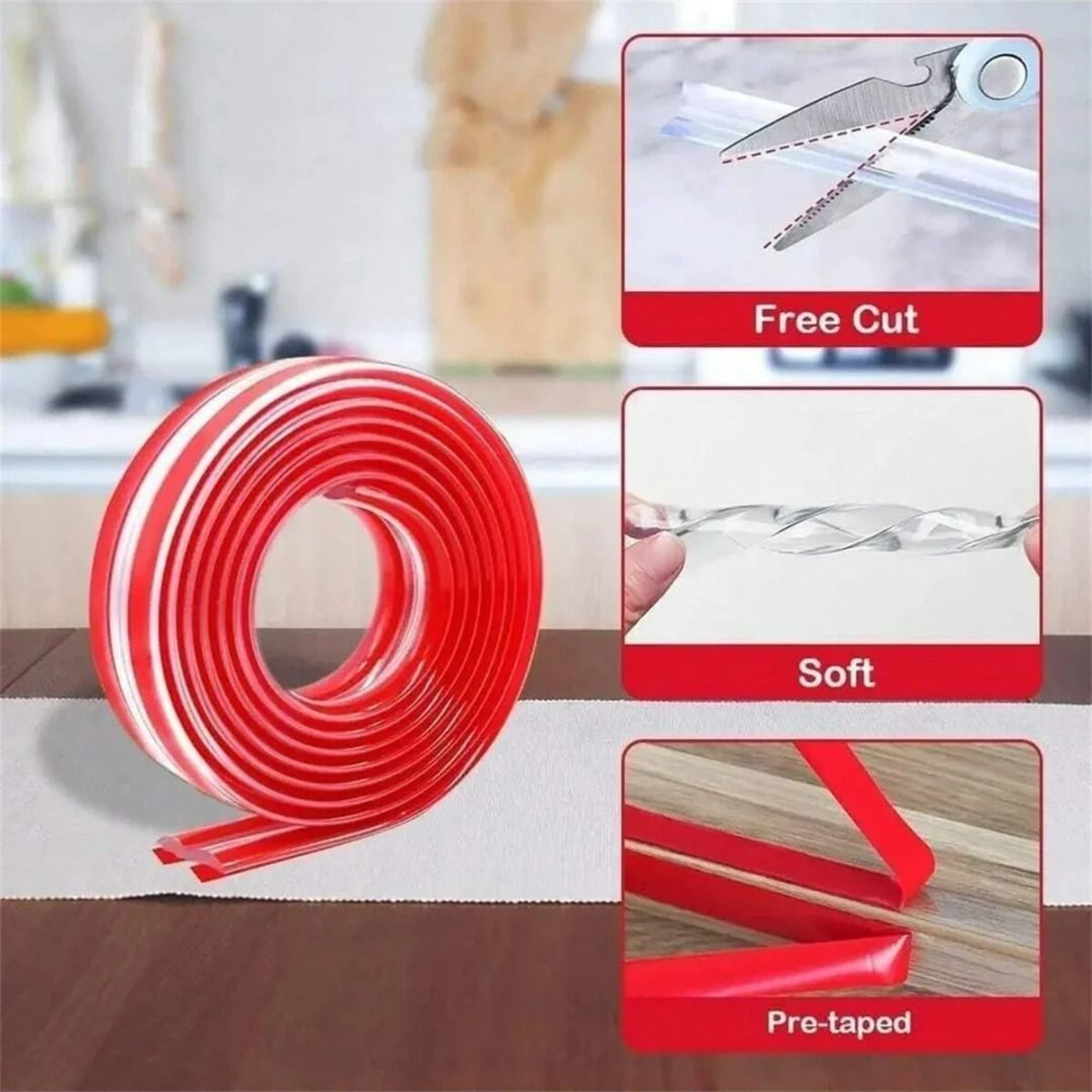 Transparent Silicone Edge And Corner Guard Strip 6