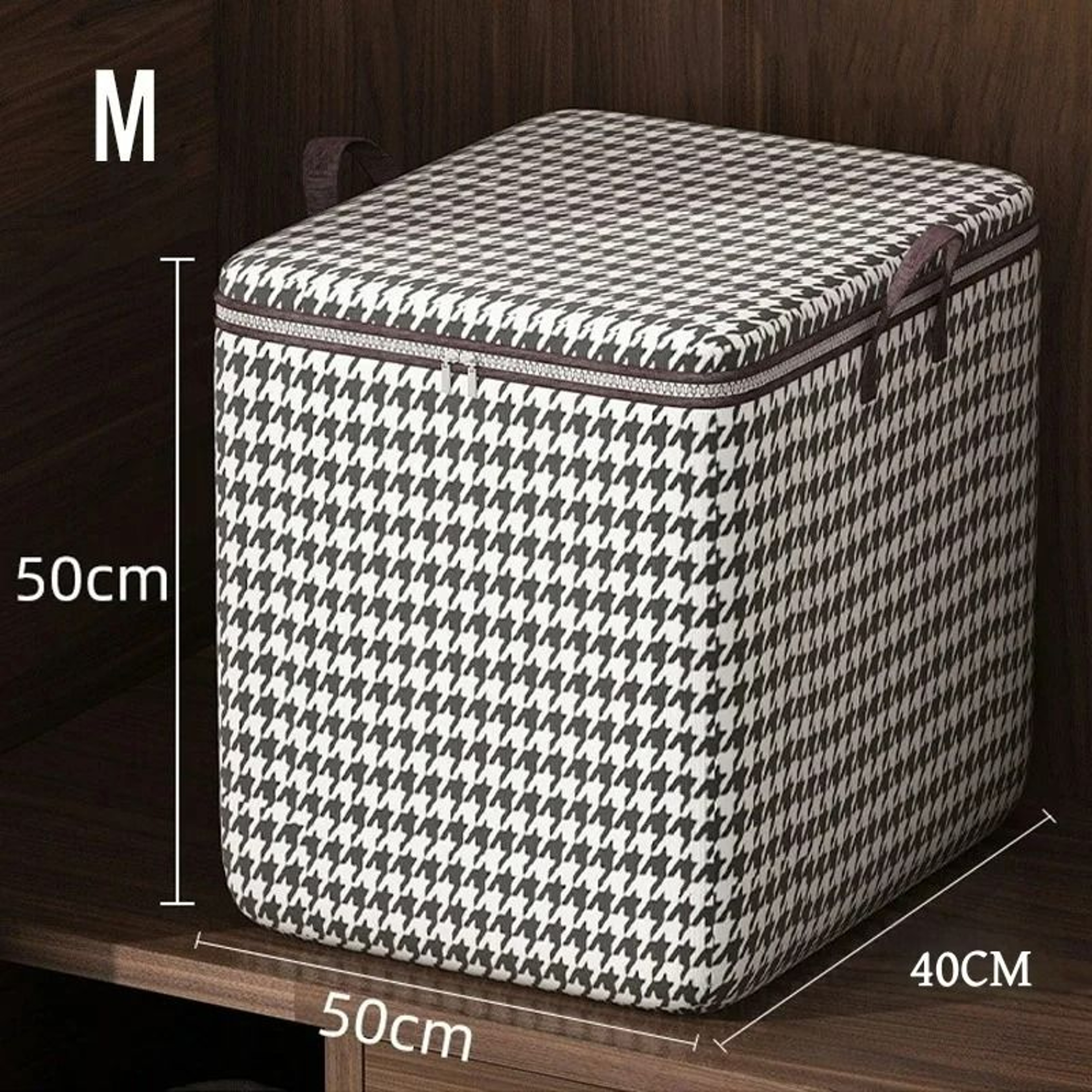 Houndstooth Foldable Bedding And Clothes Organizer 7