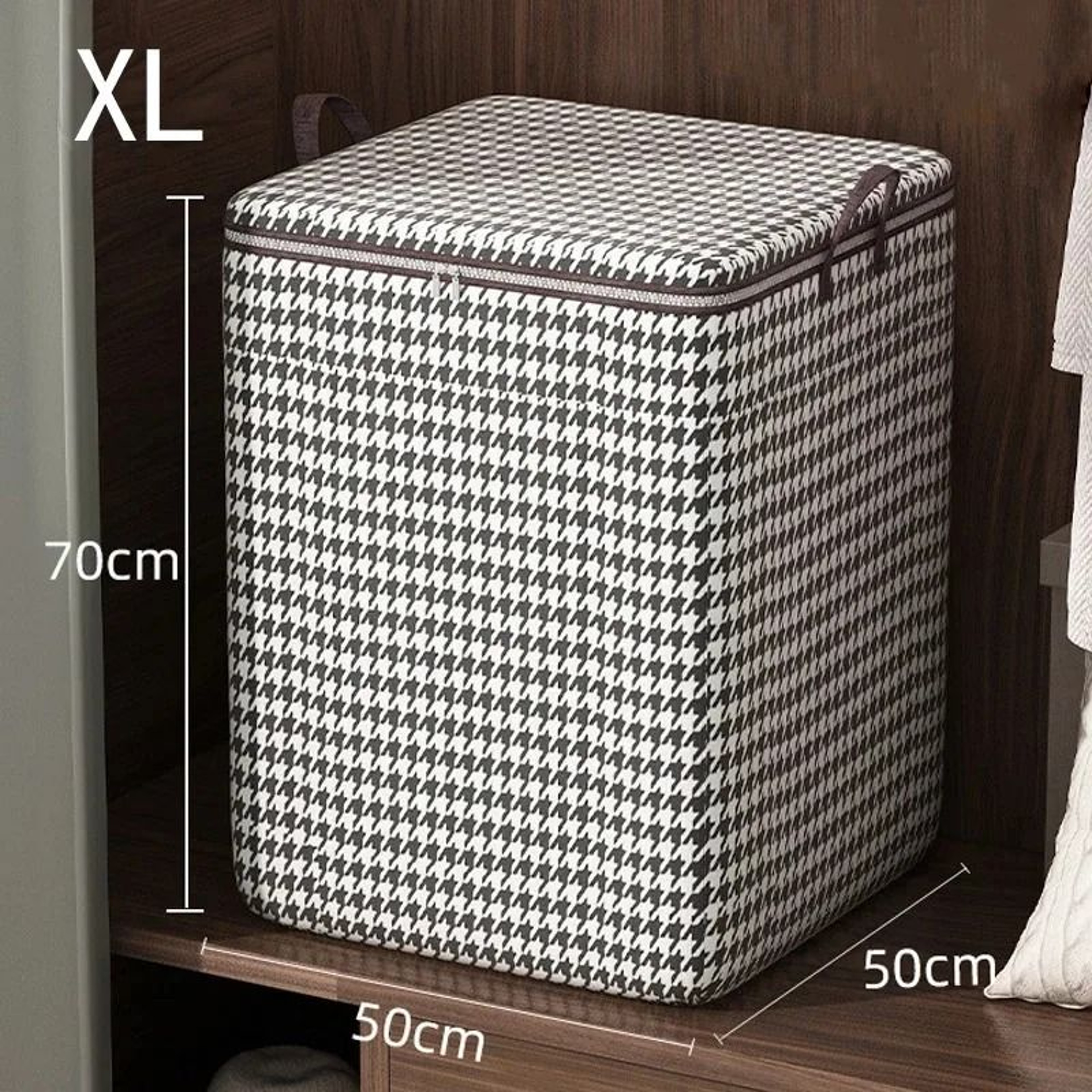 Houndstooth Foldable Bedding And Clothes Organizer 8