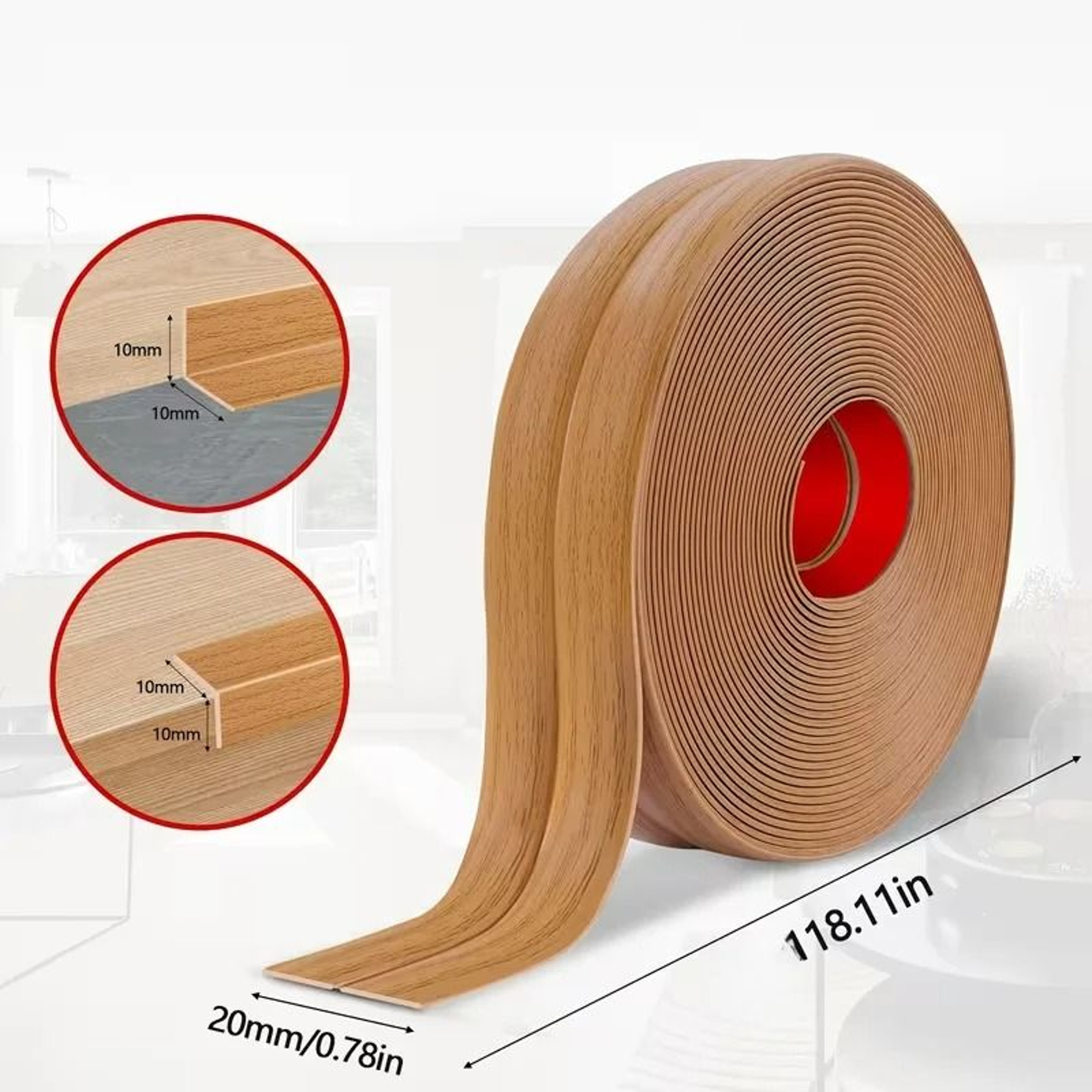 Wood Grain PVC Wall Edge Protector Molding 1
