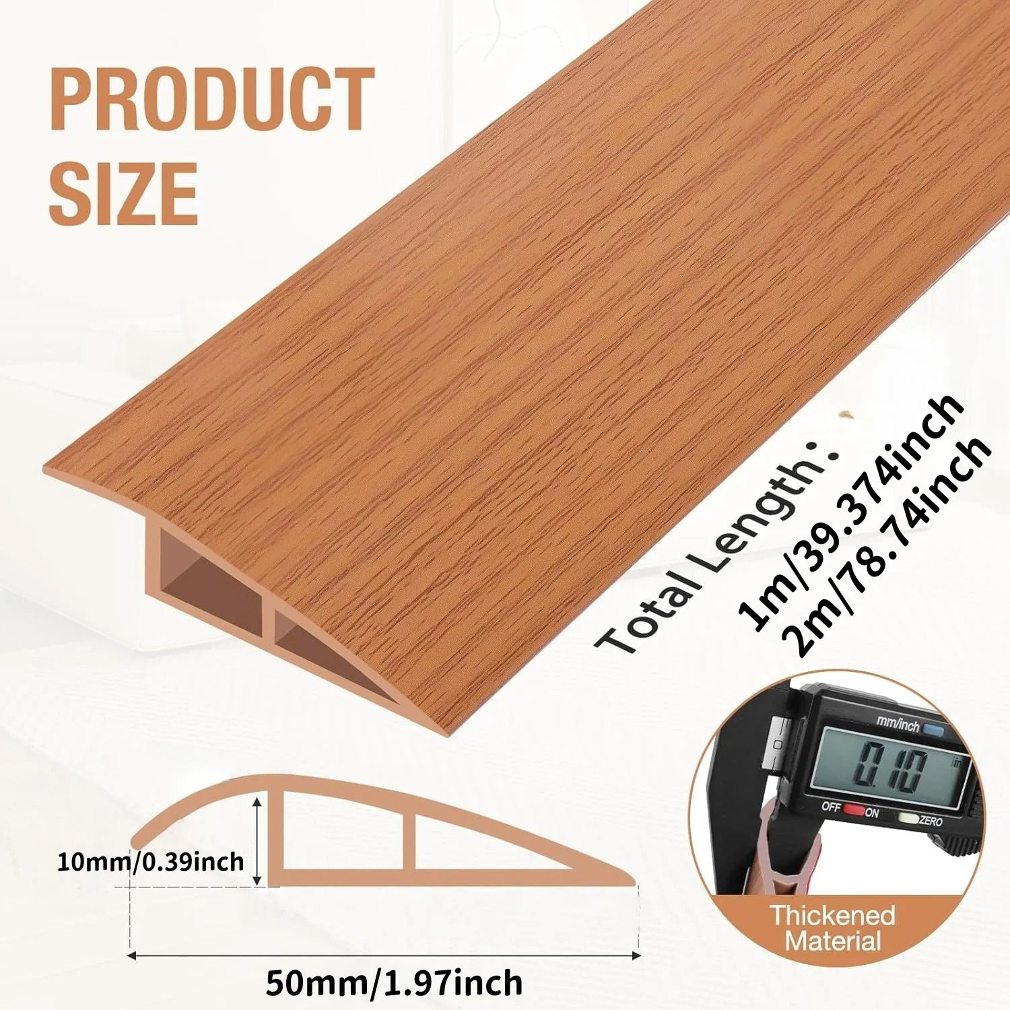 Soft Wood Look Floor Threshold Seam Cover 2