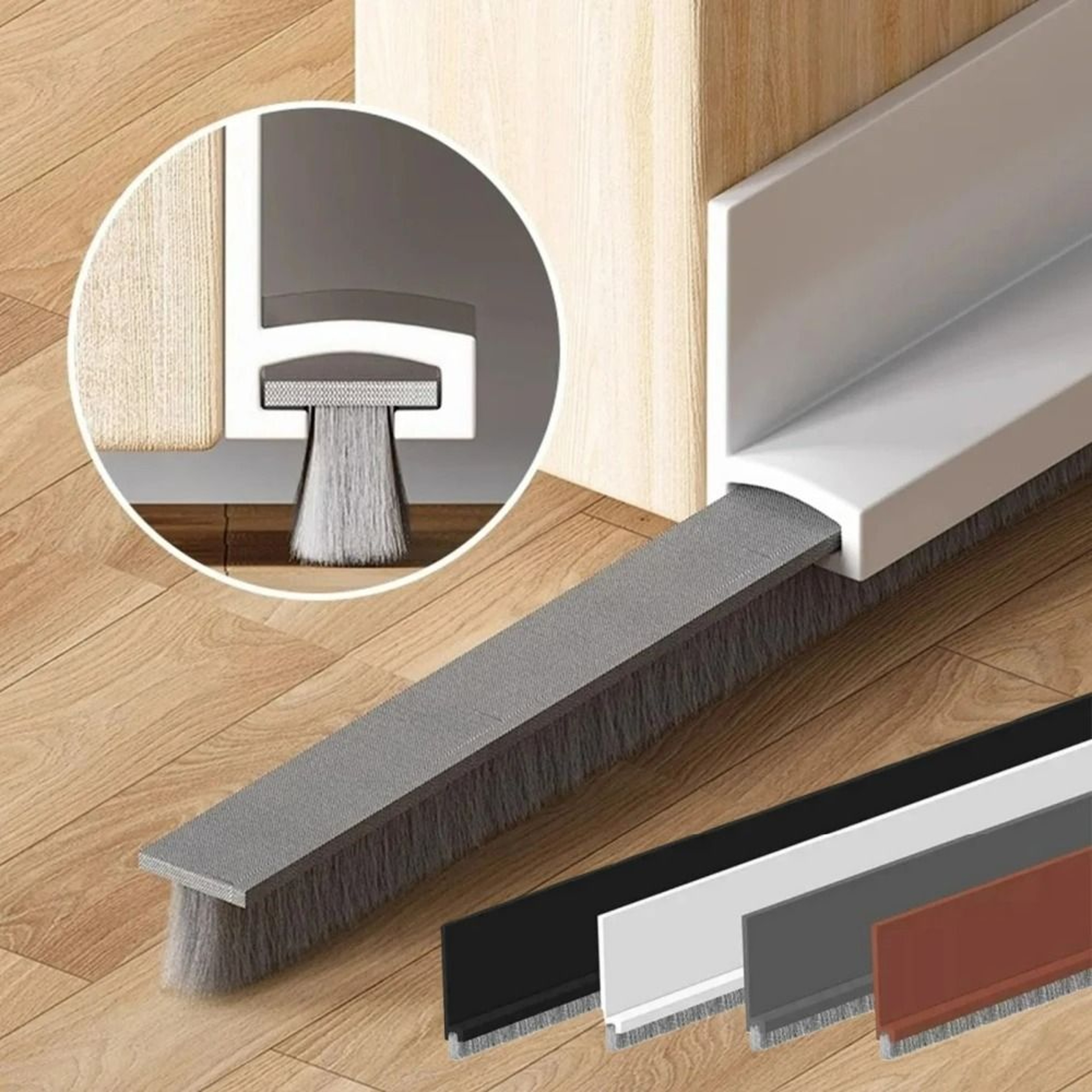 Self Adhesive Door Draft Stopper Brush Seal 1