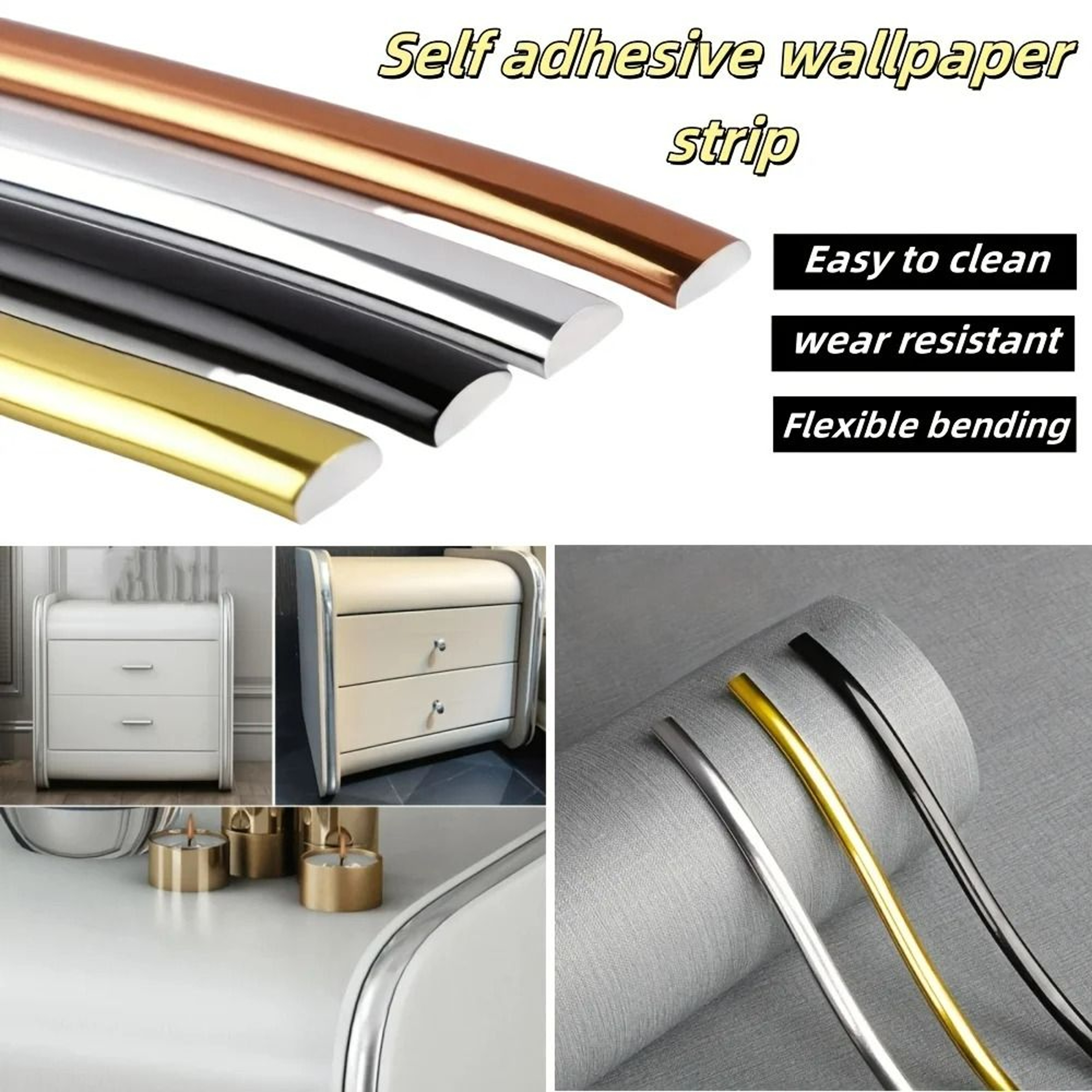 Waterproof Self Adhesive Decorative Edge Trim 0
