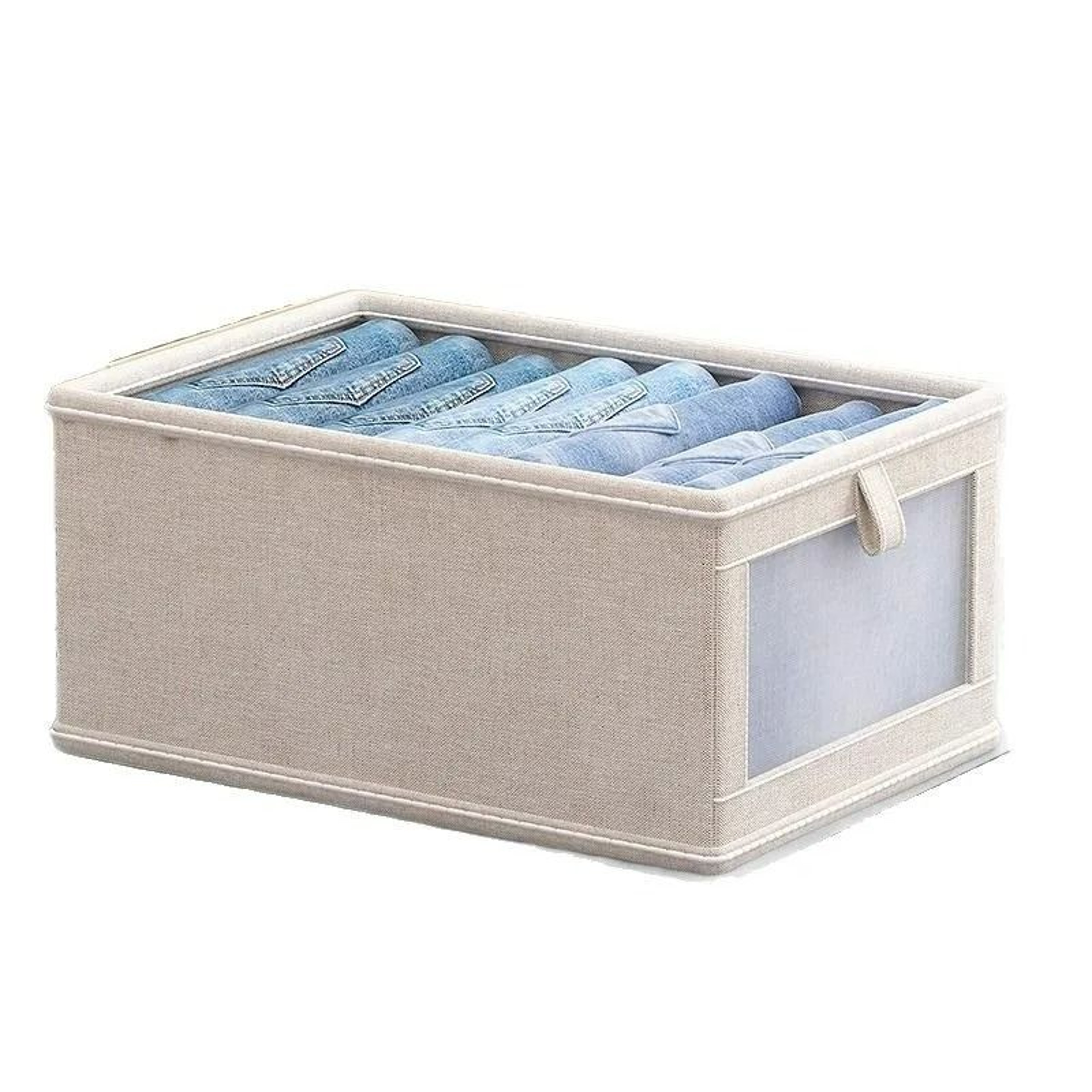 Foldable Covered Closet Clothing Storage Box 3