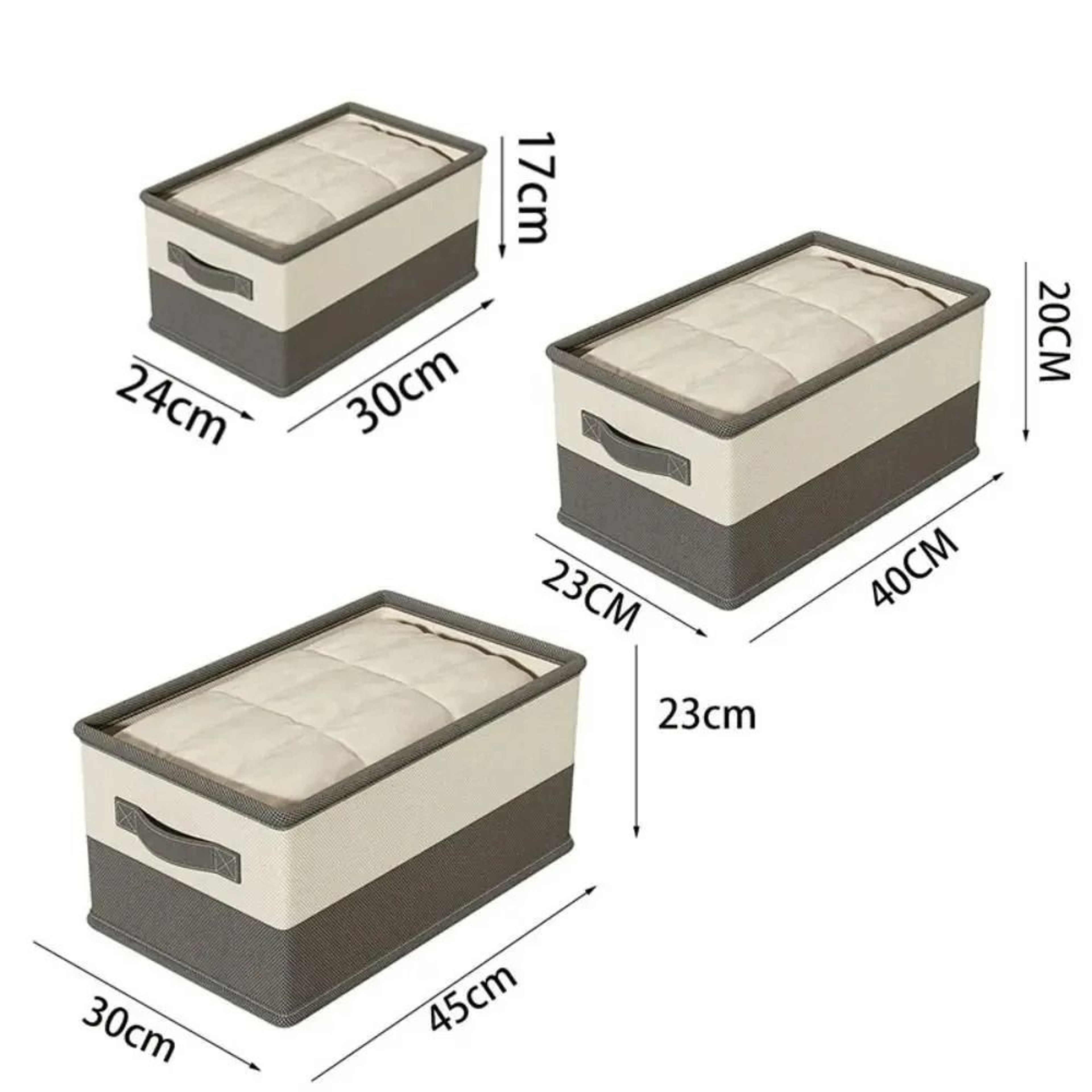 Divided Foldable Non Woven Wardrobe Organizer 2