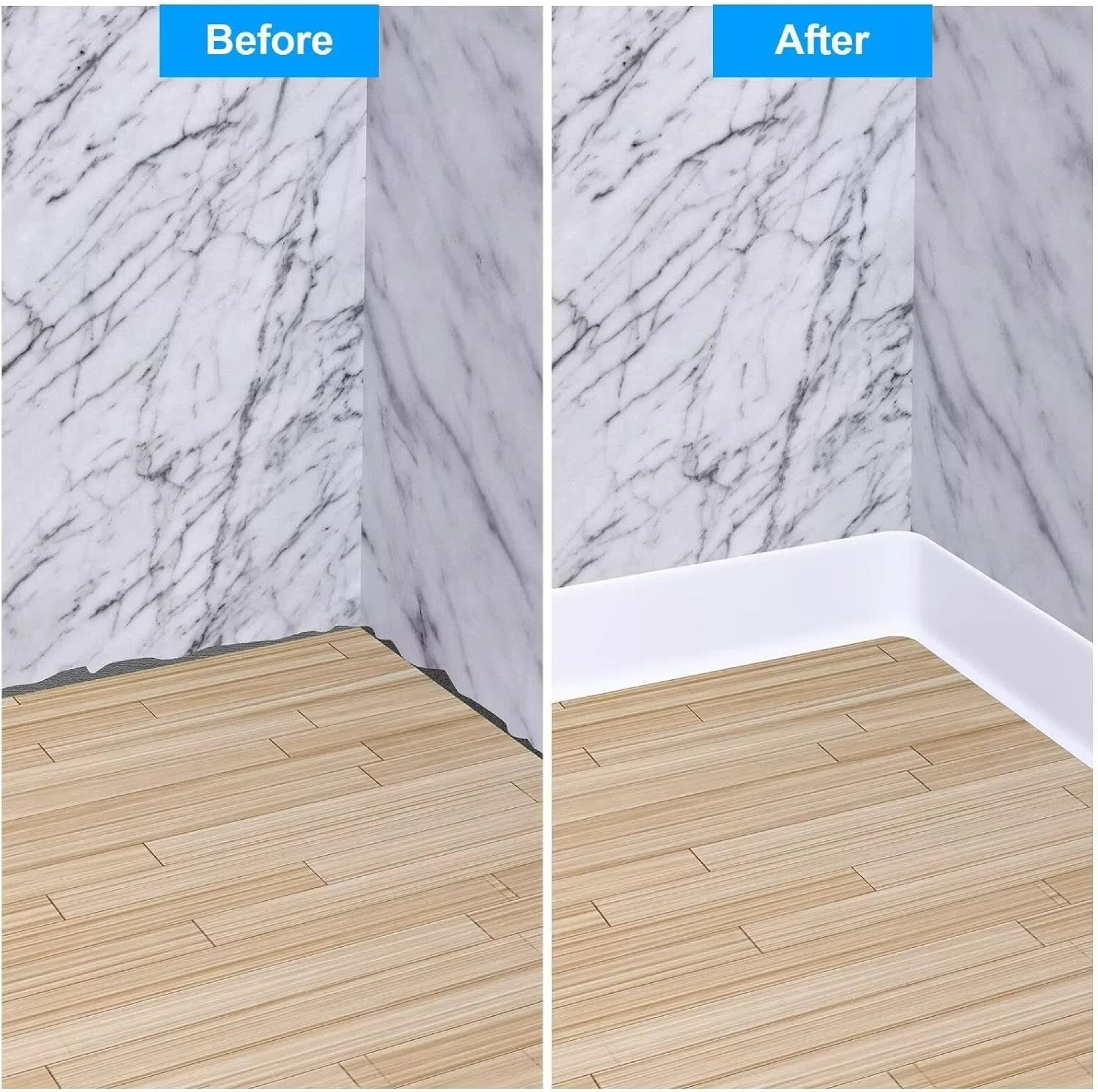 Waterproof Self Adhesive Rubber Baseboard Trim 4