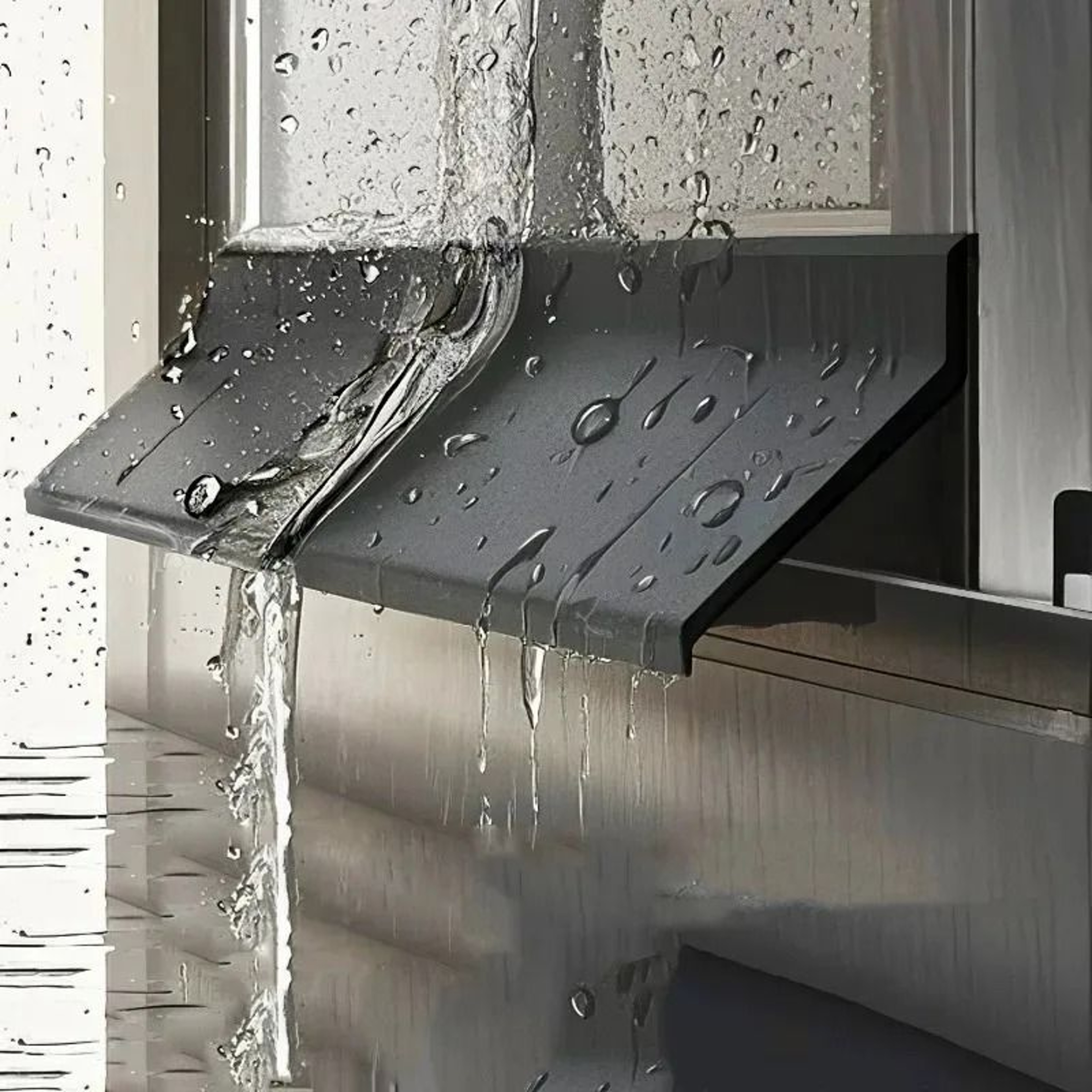 Aluminum Sliding Window Rain Water Deflector Bar 0