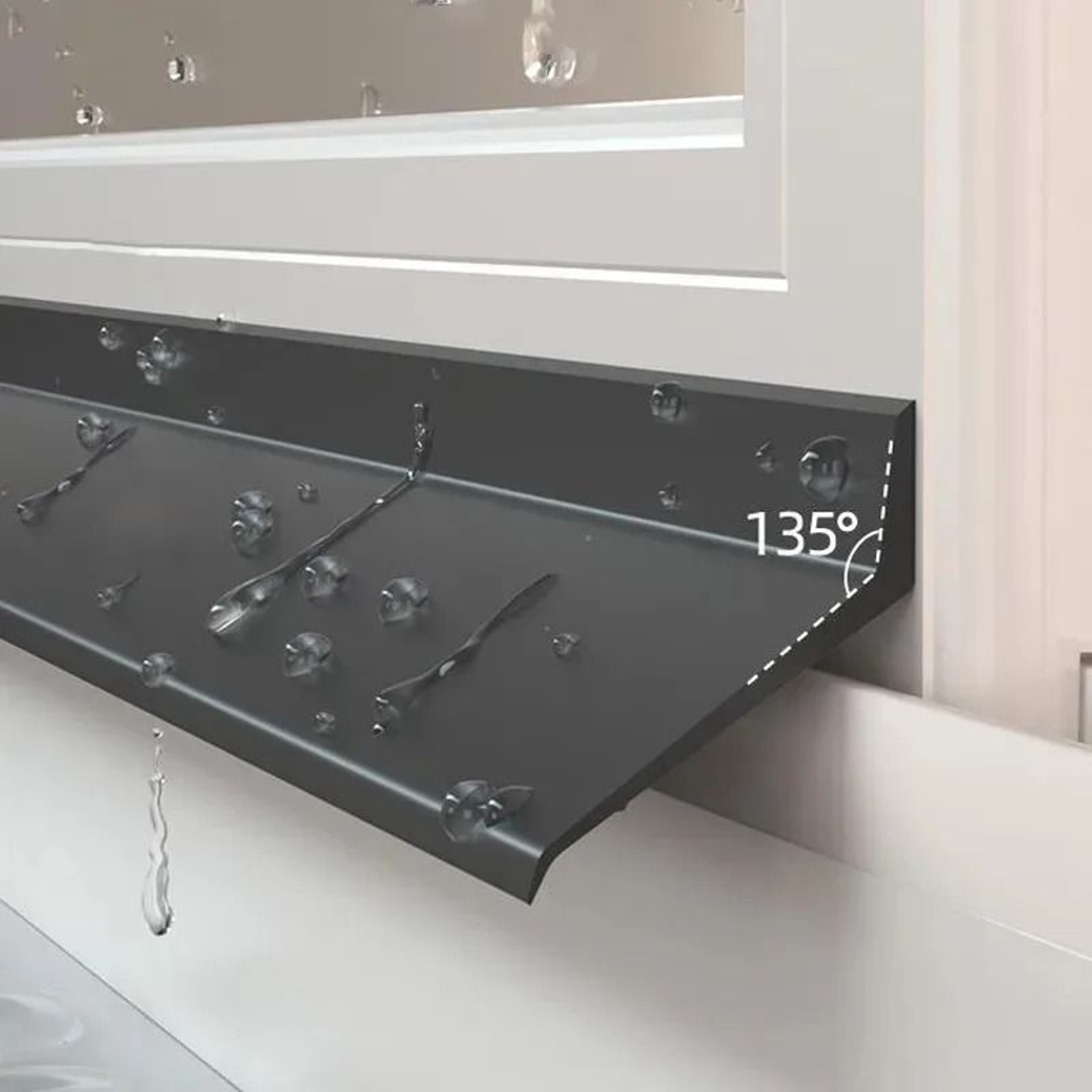 Aluminum Sliding Window Rain Water Deflector Bar 3