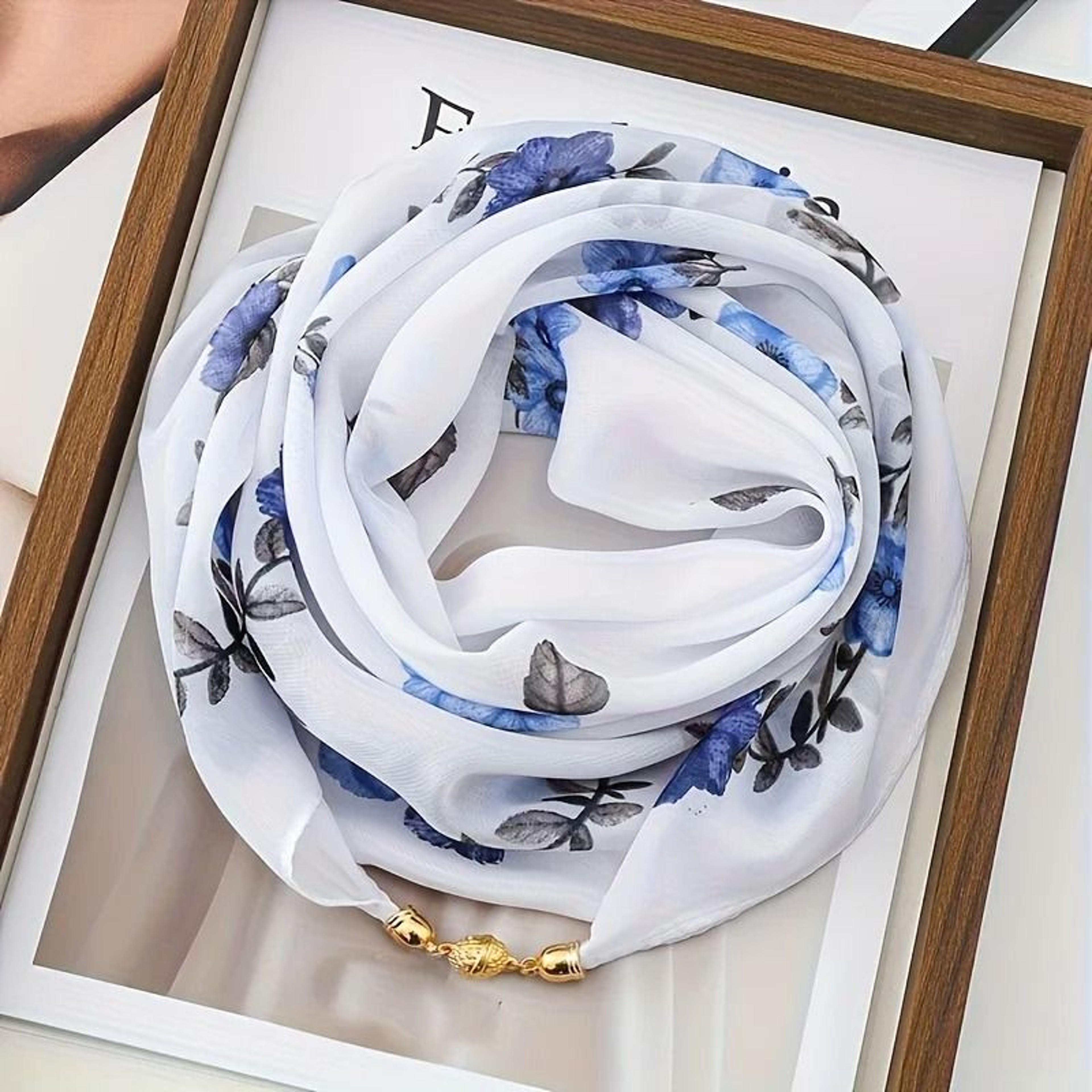 Lightweight Chiffon Hair And Neck Scarf For Women 0