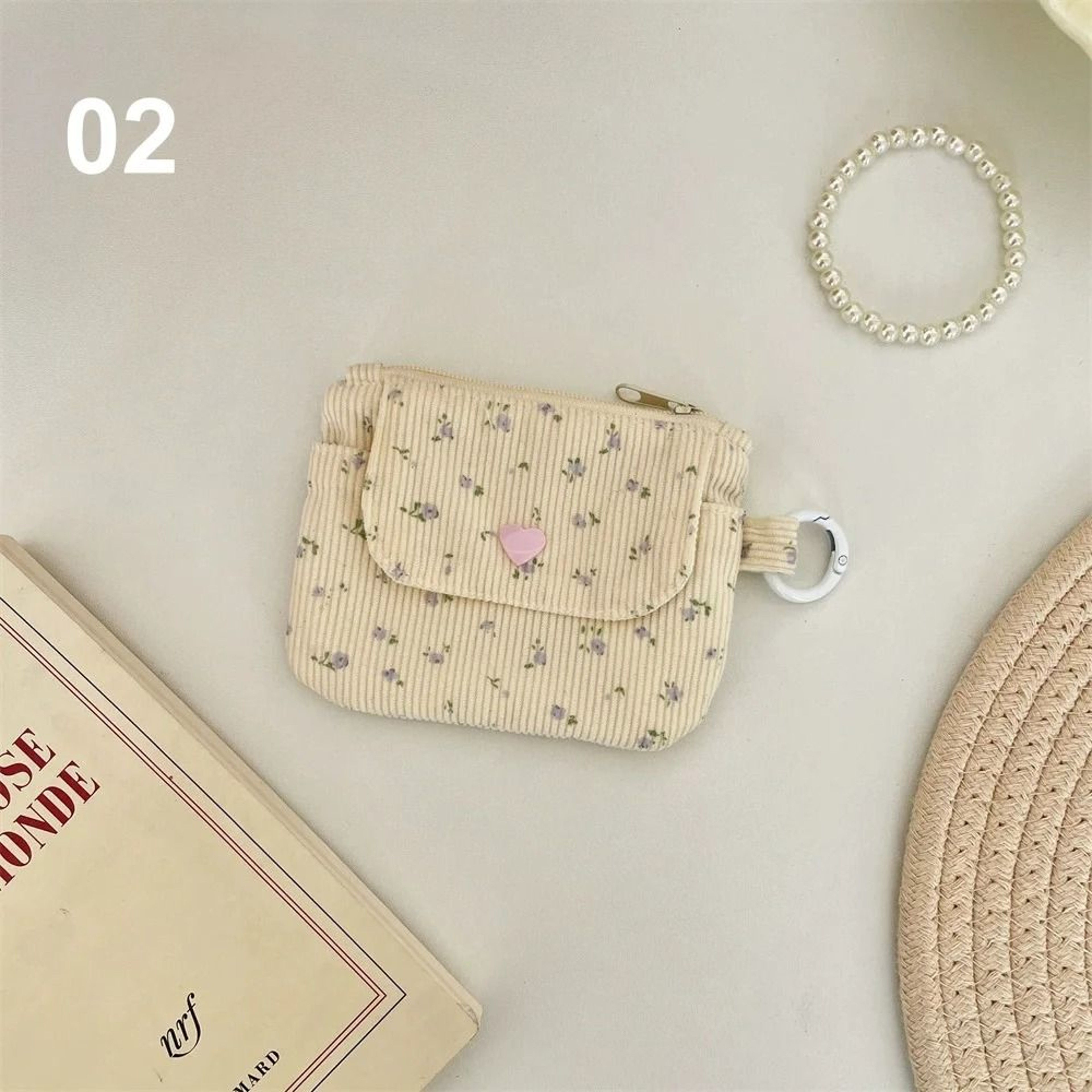 Corduroy Zipper Coin Purse And Card Holder 7