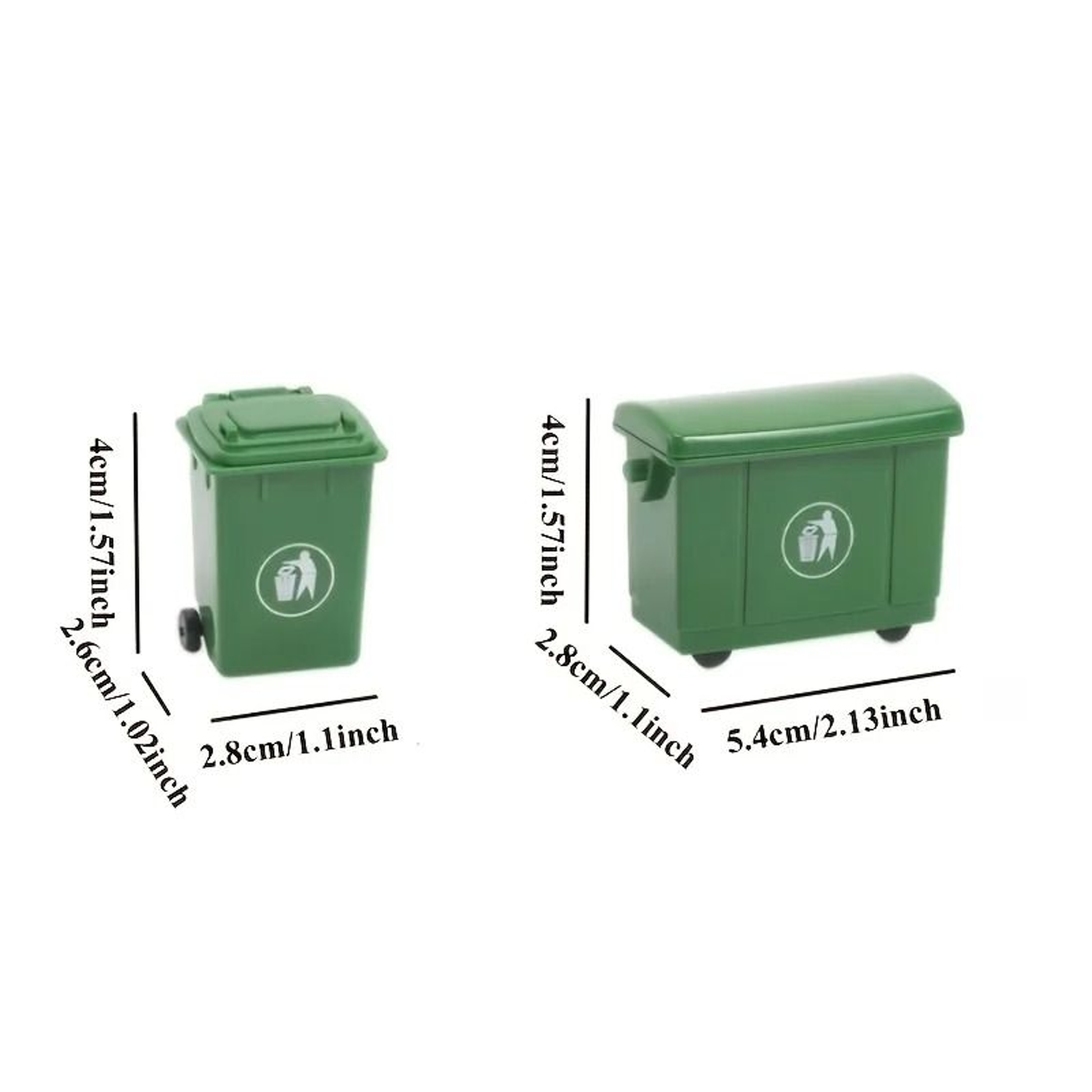 2 Piece Portable Desktop Storage And Trash Bins 5