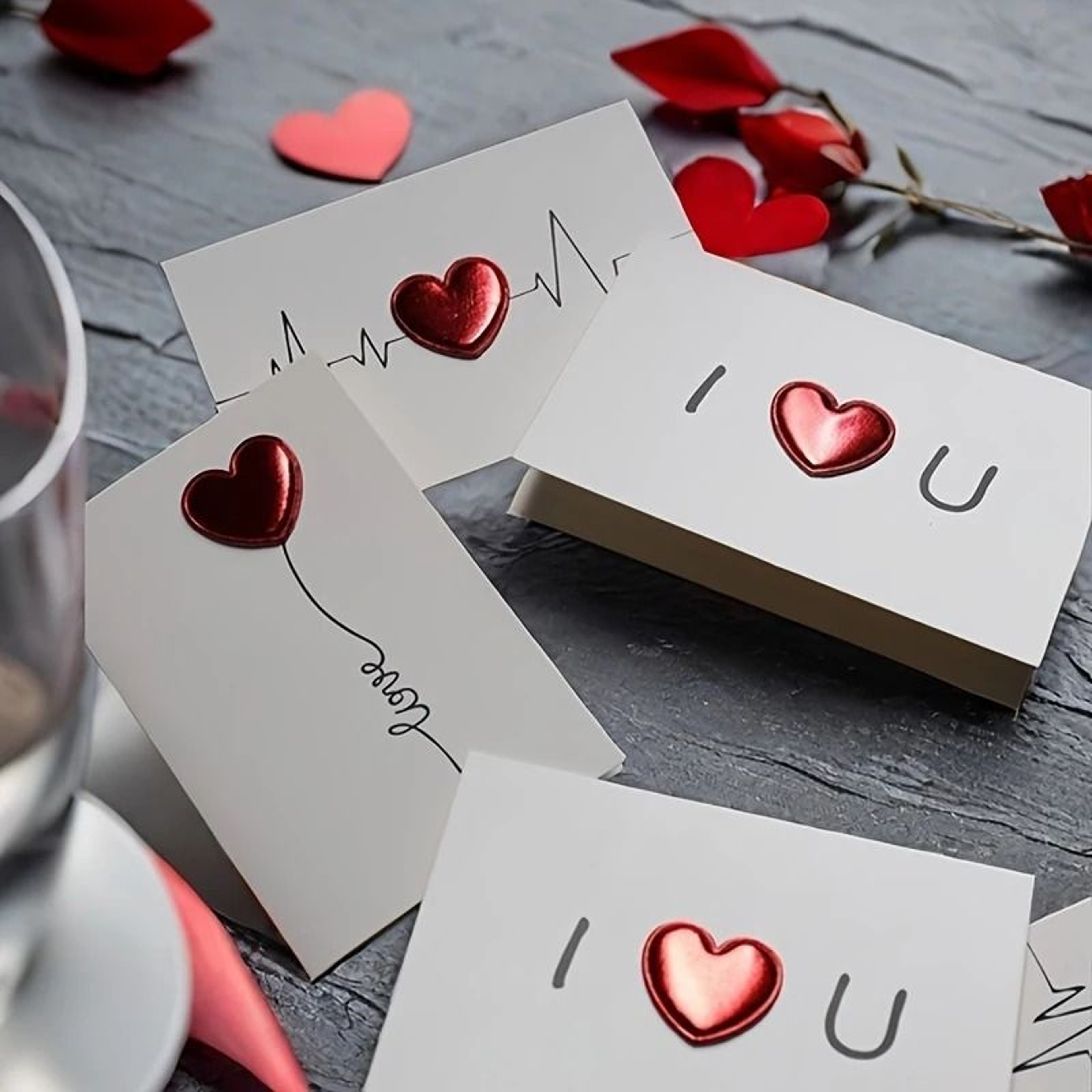 Romantic Love Postcard Greeting Card Set 1