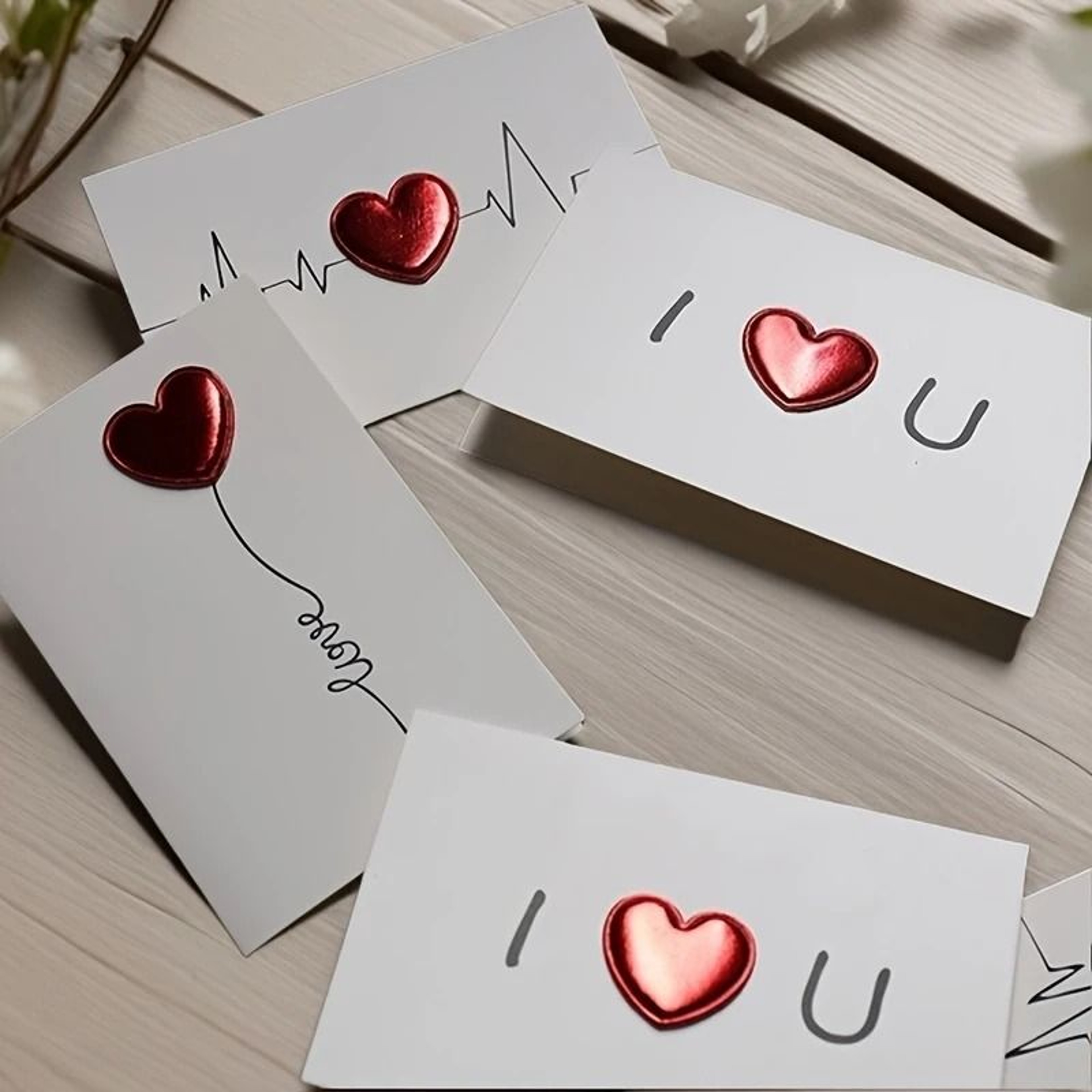 Romantic Love Postcard Greeting Card Set 2