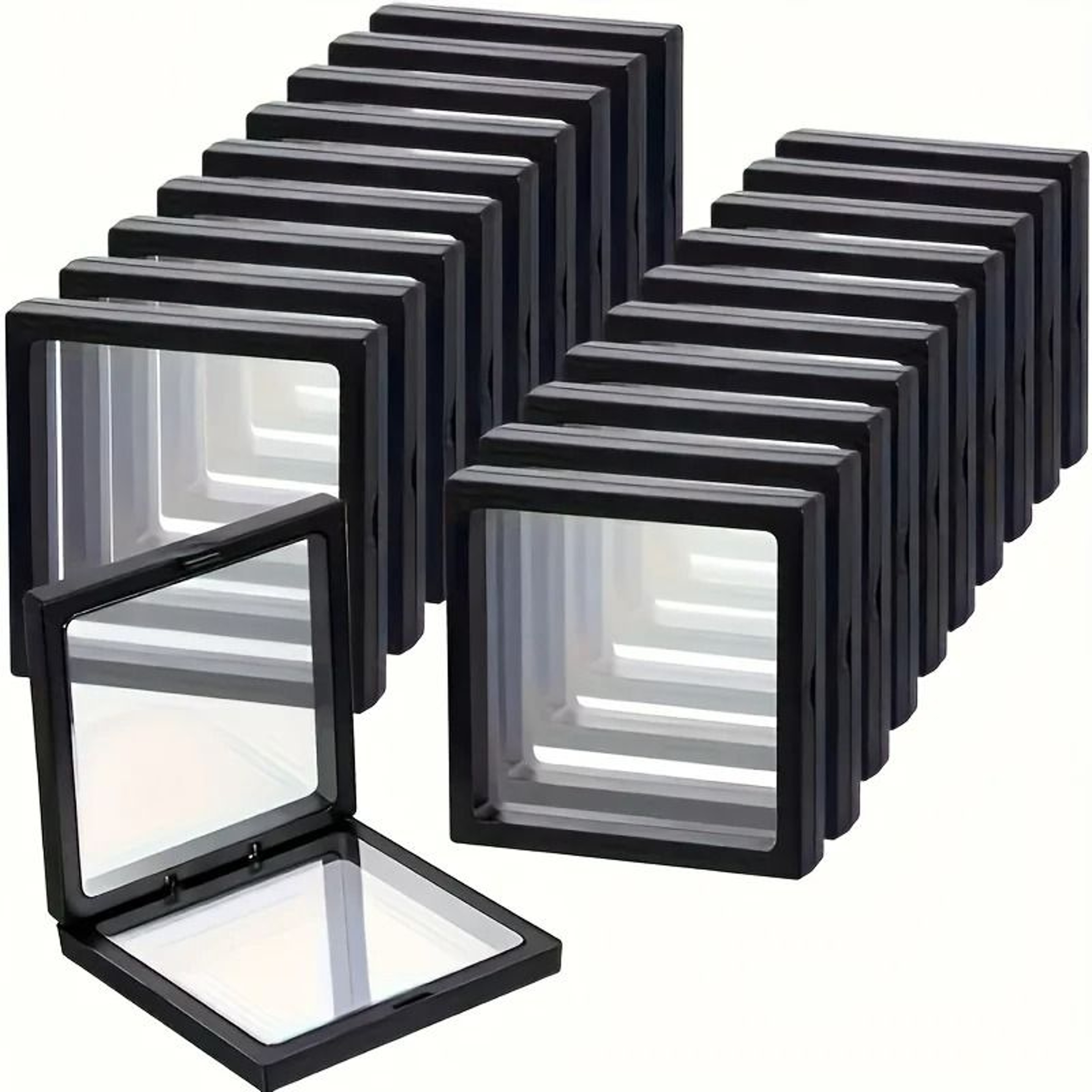10 Piece 3D Floating Collectible Display Case Set 1