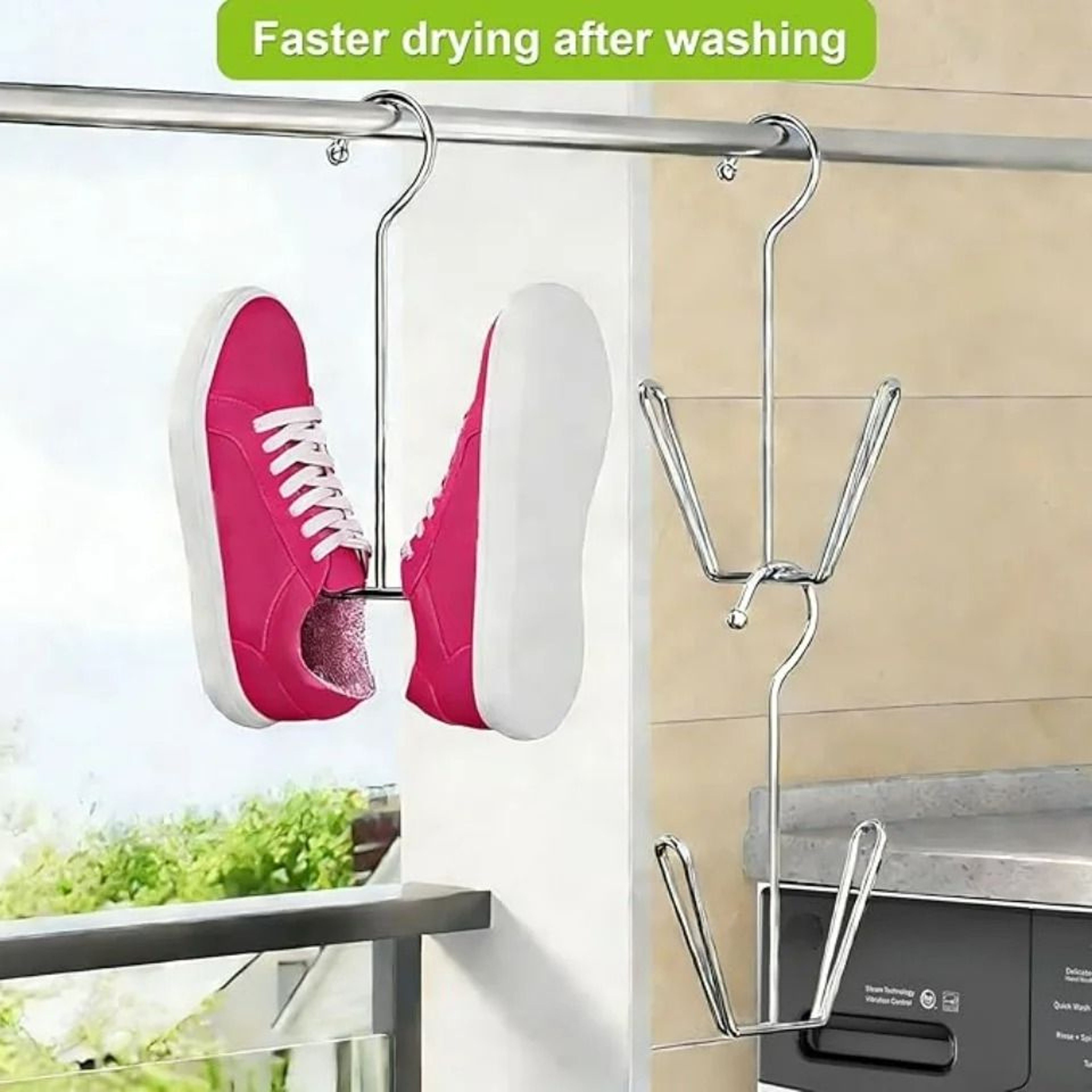 Stainless Steel Hanging Shoe Drying Rack 4