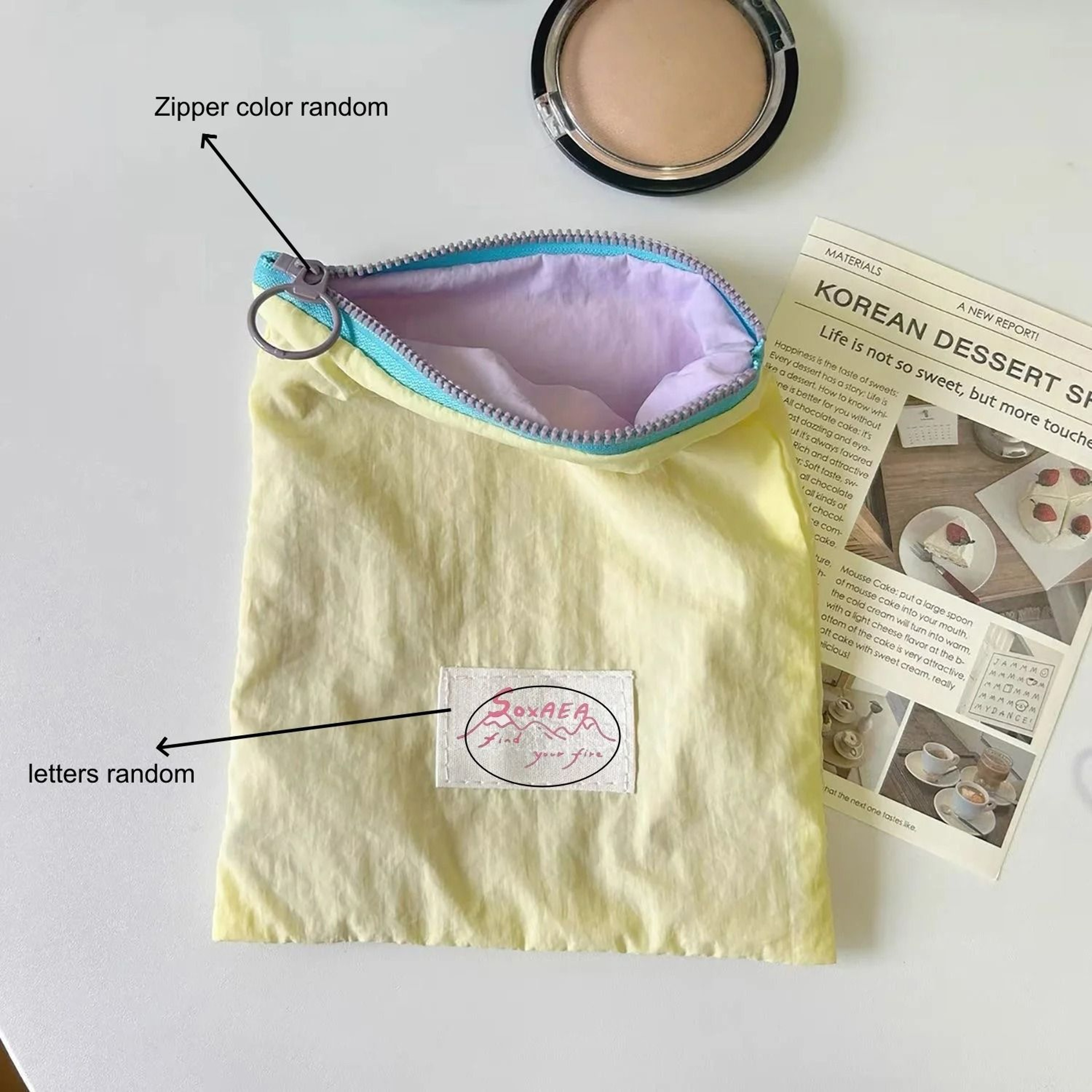 Mini Zipper Makeup And Essentials Pouch 8
