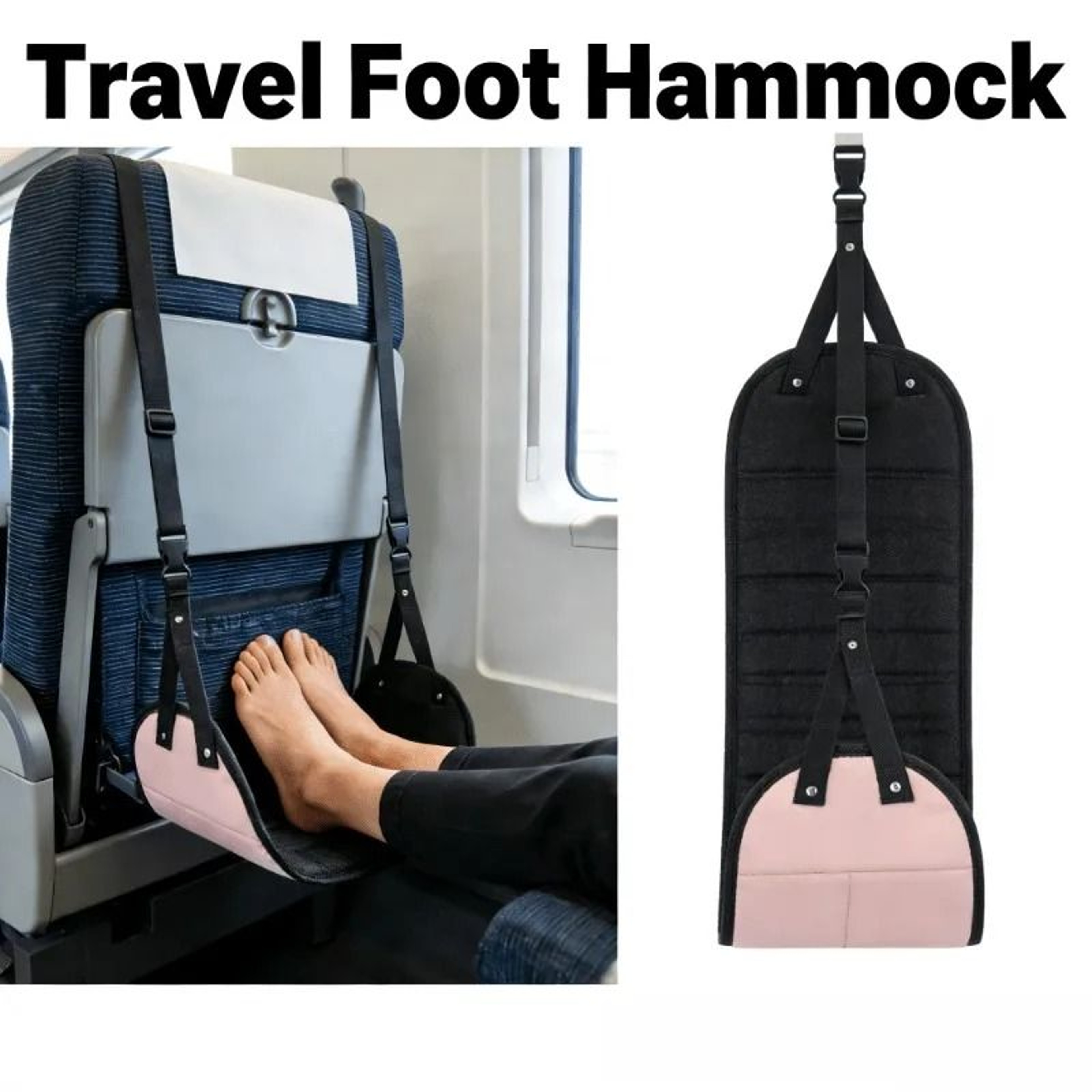 Adjustable Bamboo Travel Foot Hammock 2