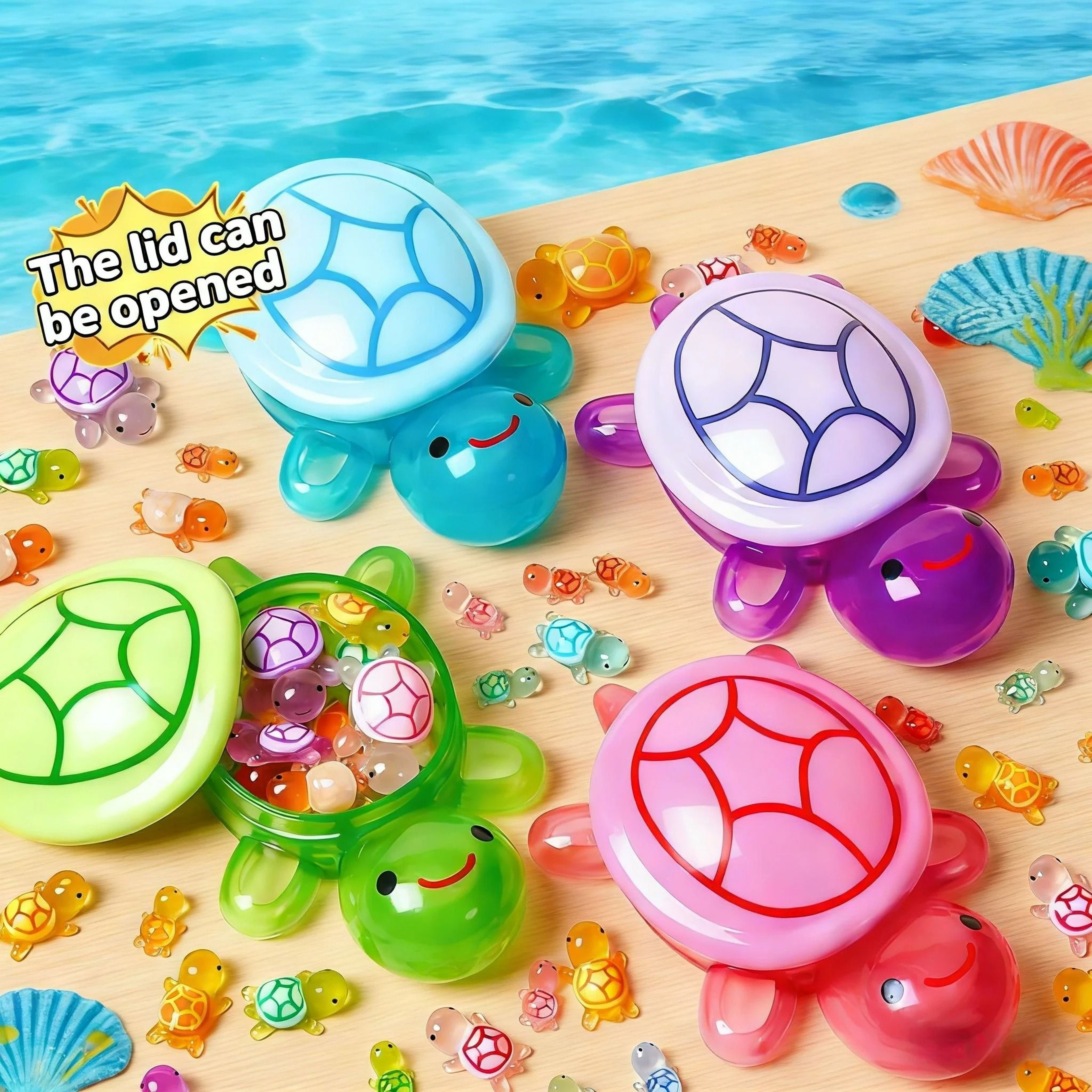 31 Piece Glow In The Dark Turtle Decoration Set 0
