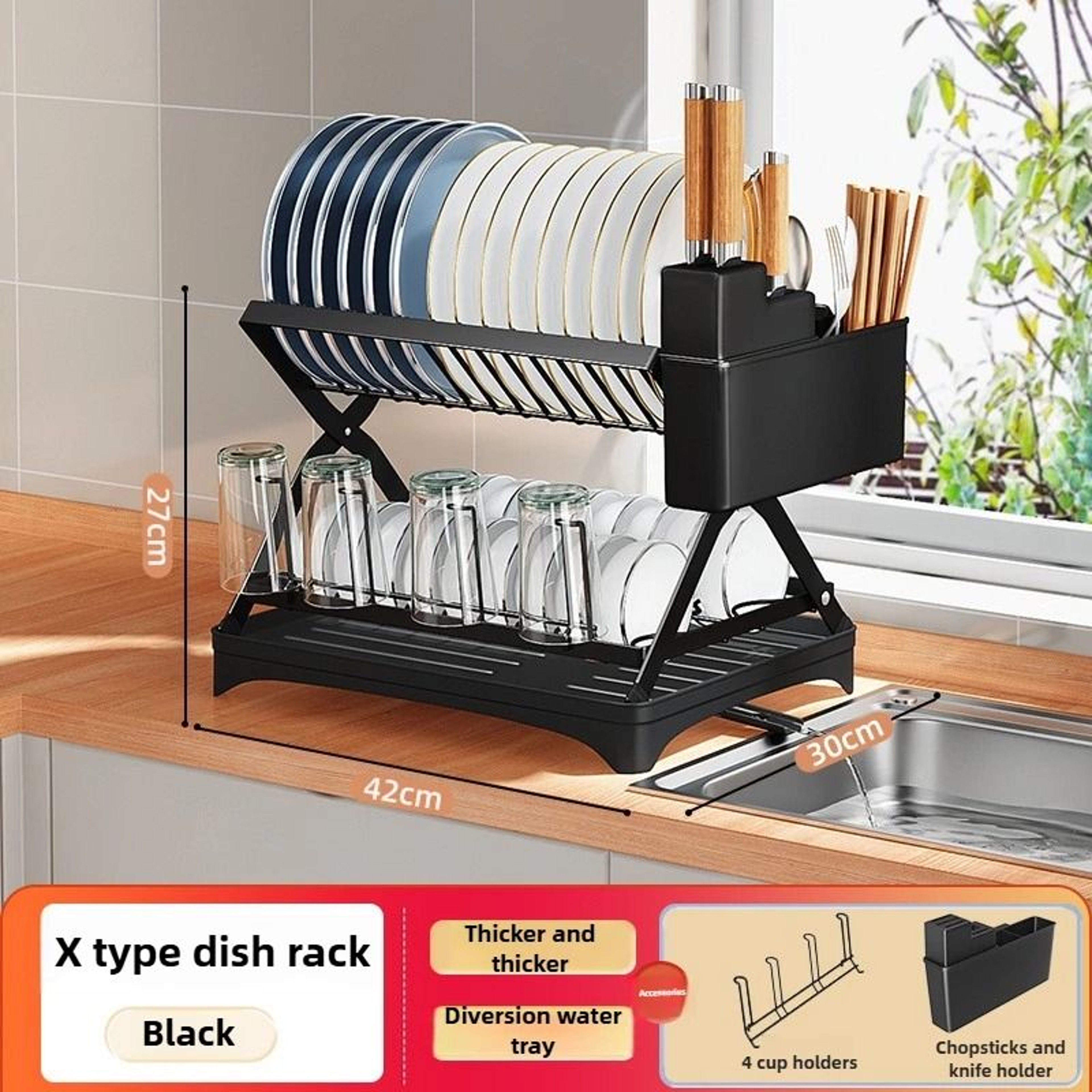 No Drill Pull Out Kitchen Storage Rack 12
