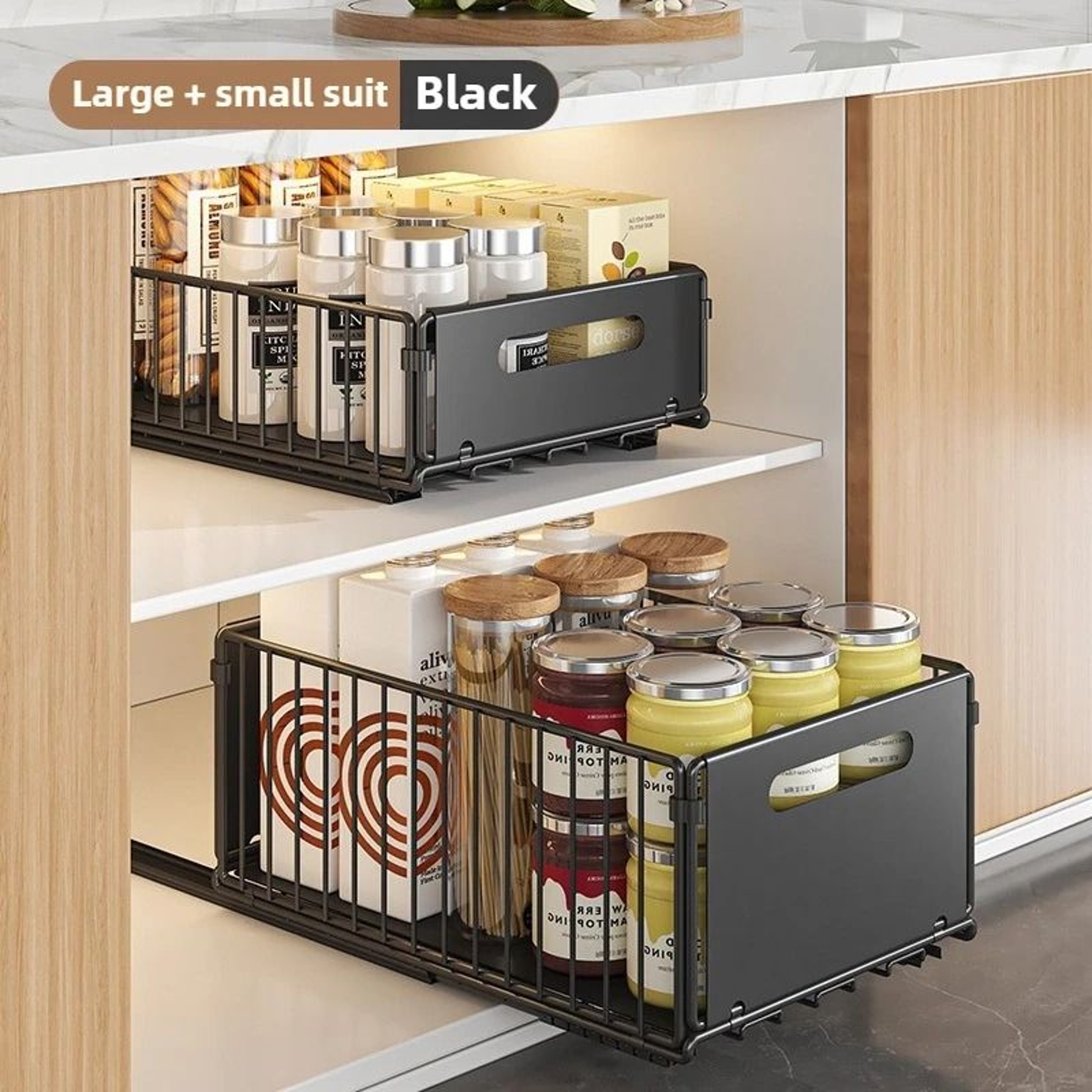 No Drill Pull Out Kitchen Storage Rack 11