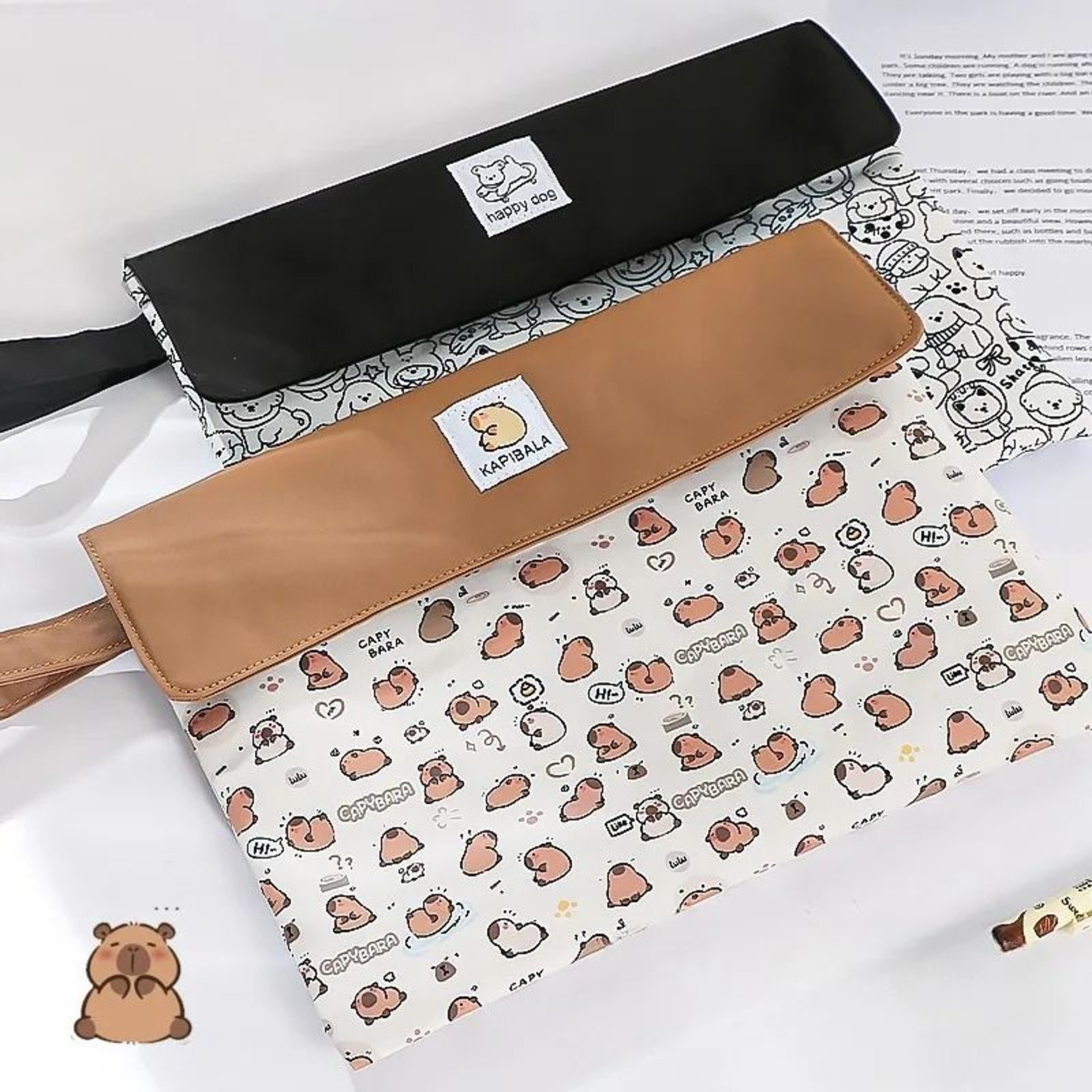 Cute Cartoon Large Capacity Pencil Case 0
