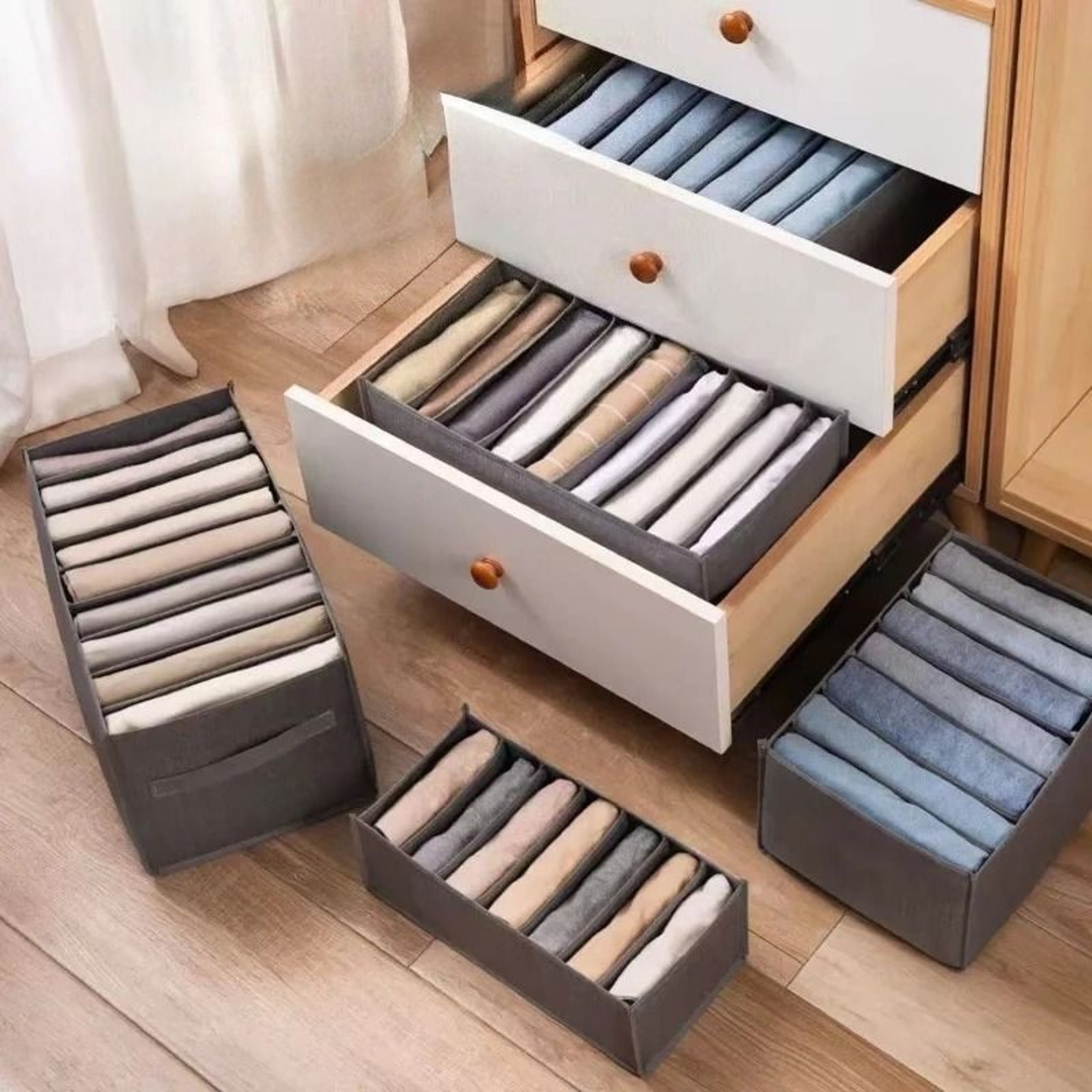 Foldable Compartment Pants Drawer Organizer 0