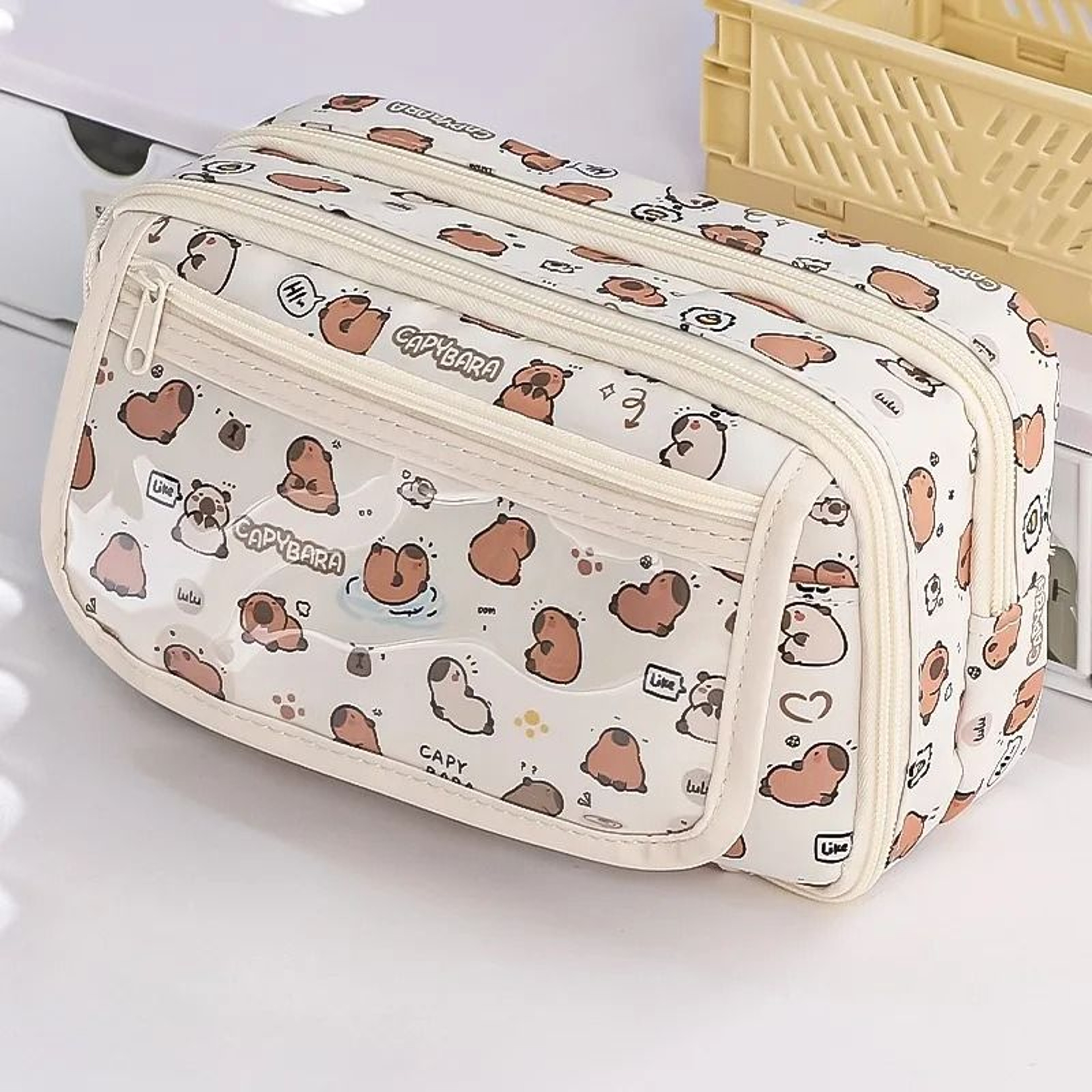 Capybara Flip Top Large Capacity Pencil Case 4