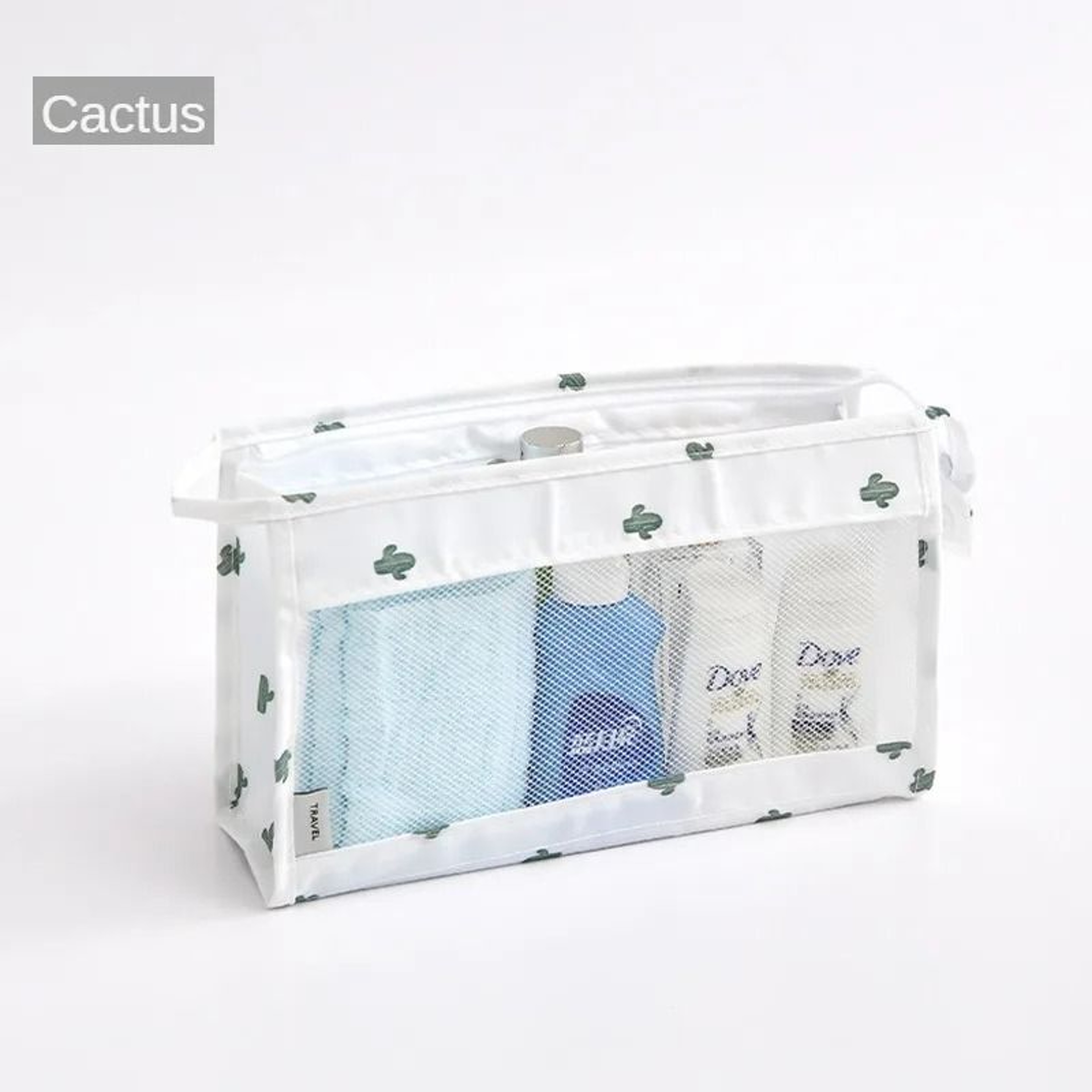 Large Capacity Visible Grid Travel Toiletry Bag 13