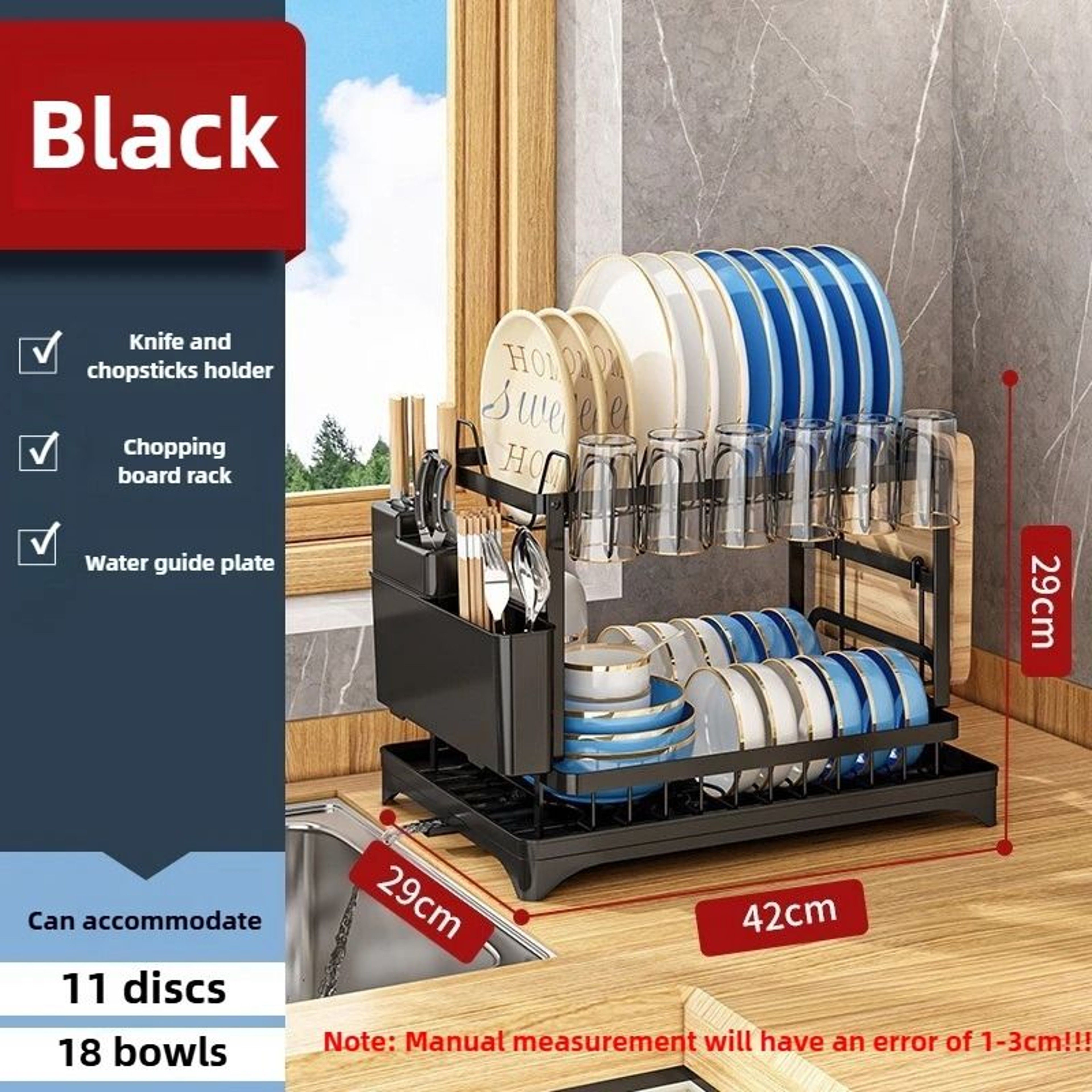 Two Tier Countertop Dish Drying Rack 6