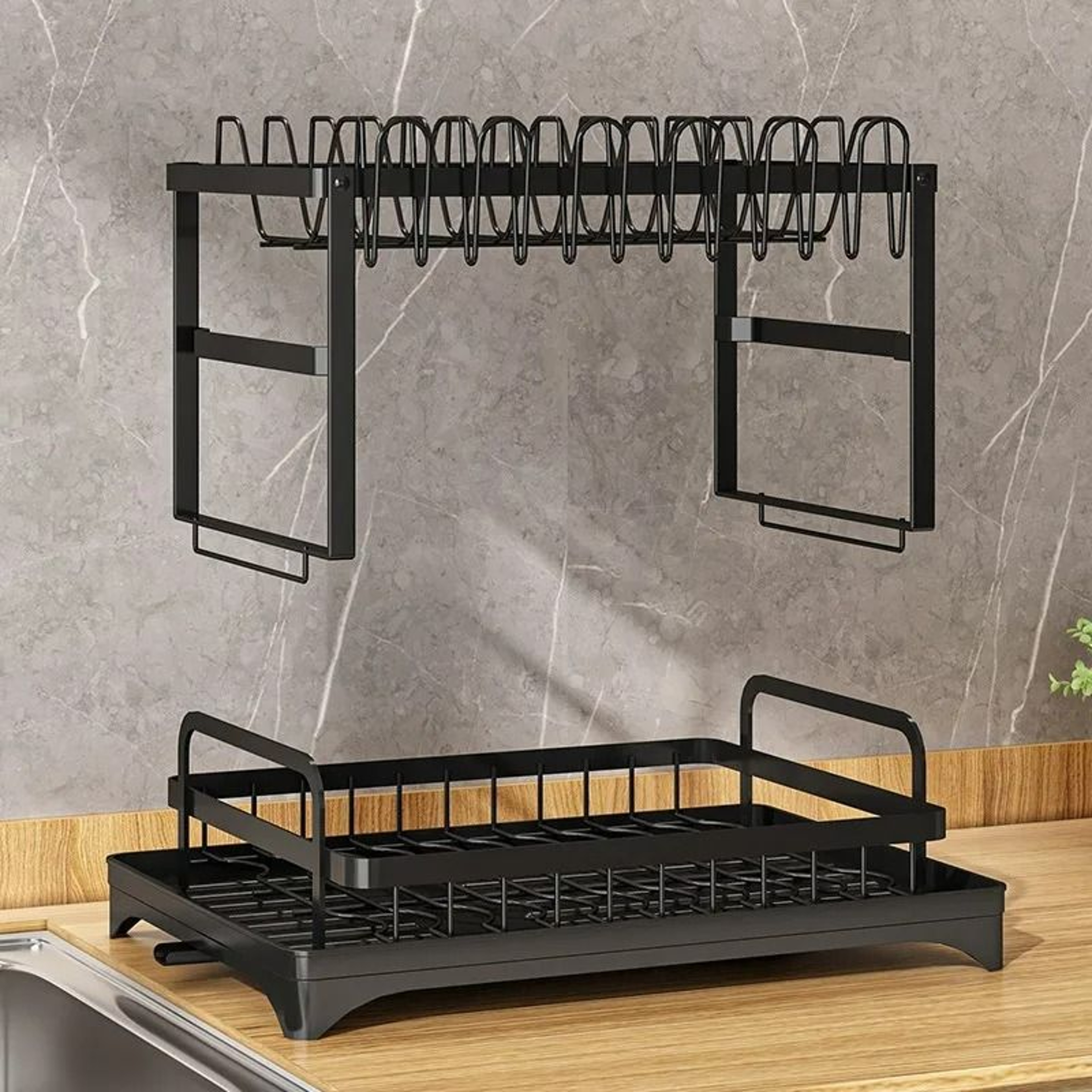Two Tier Countertop Dish Drying Rack 3
